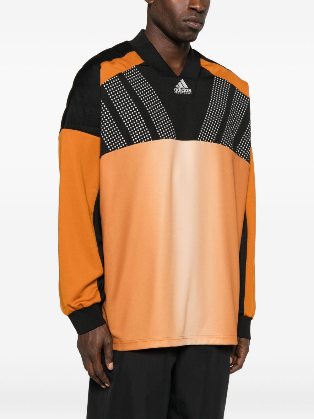 panelled V-neck sweatshirt - 3