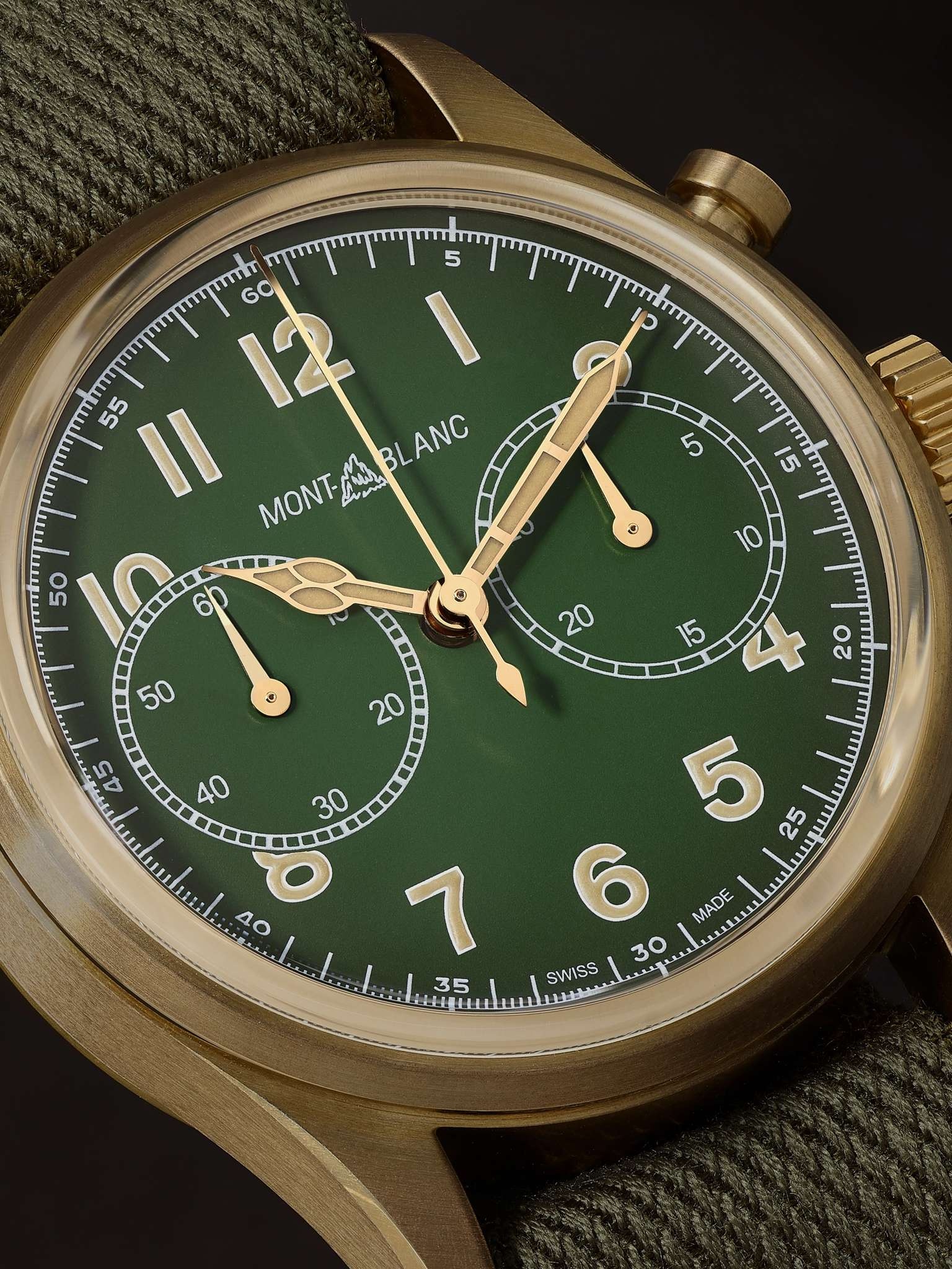 1858 Automatic Chronograph Limited Edition 42mm Bronze and Webbing Watch, Ref No. 119908 - 6