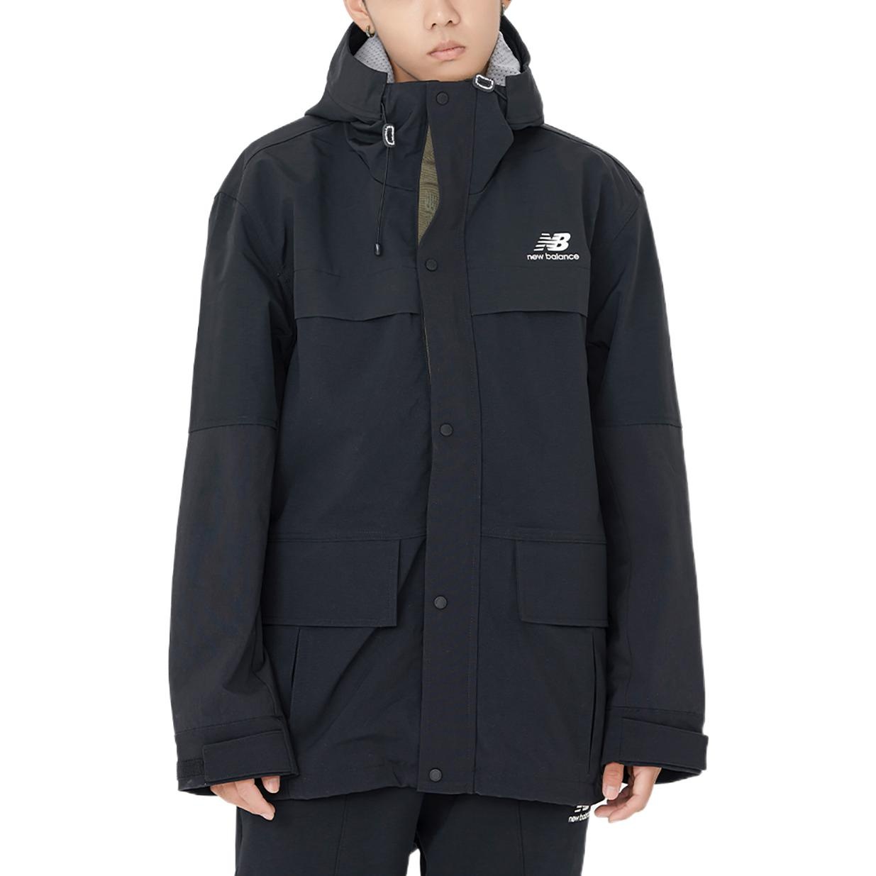 New Balance Hooded Mid Down Jacket 'Black' AMJ23315-BK - 3