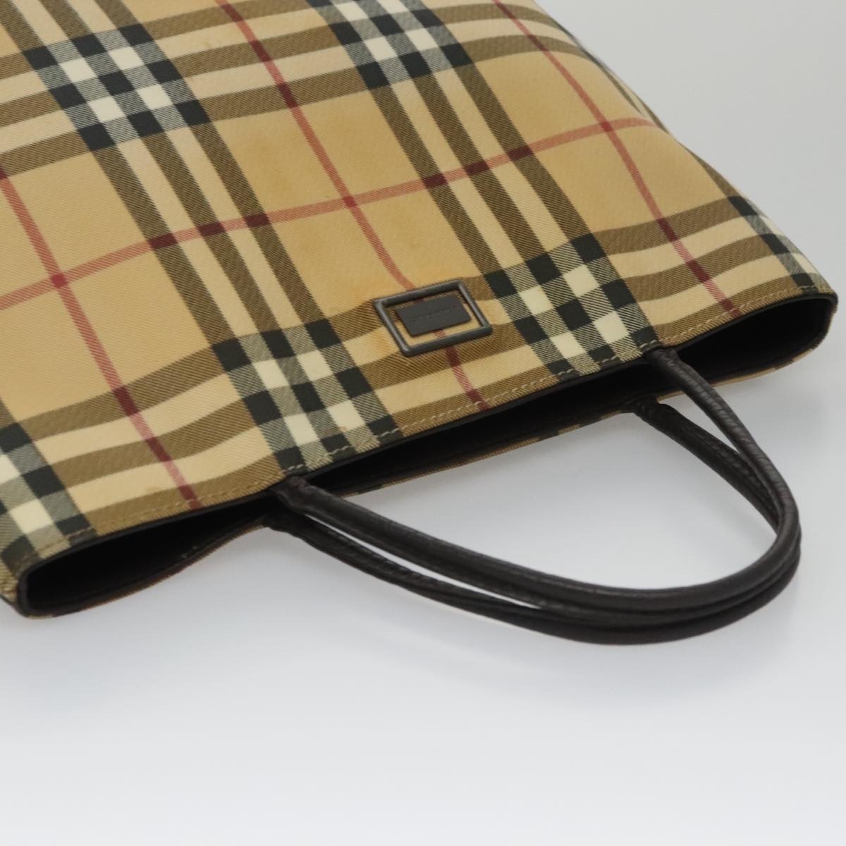 Burberry Nova Check Tote Bag Pvc Beige - 6