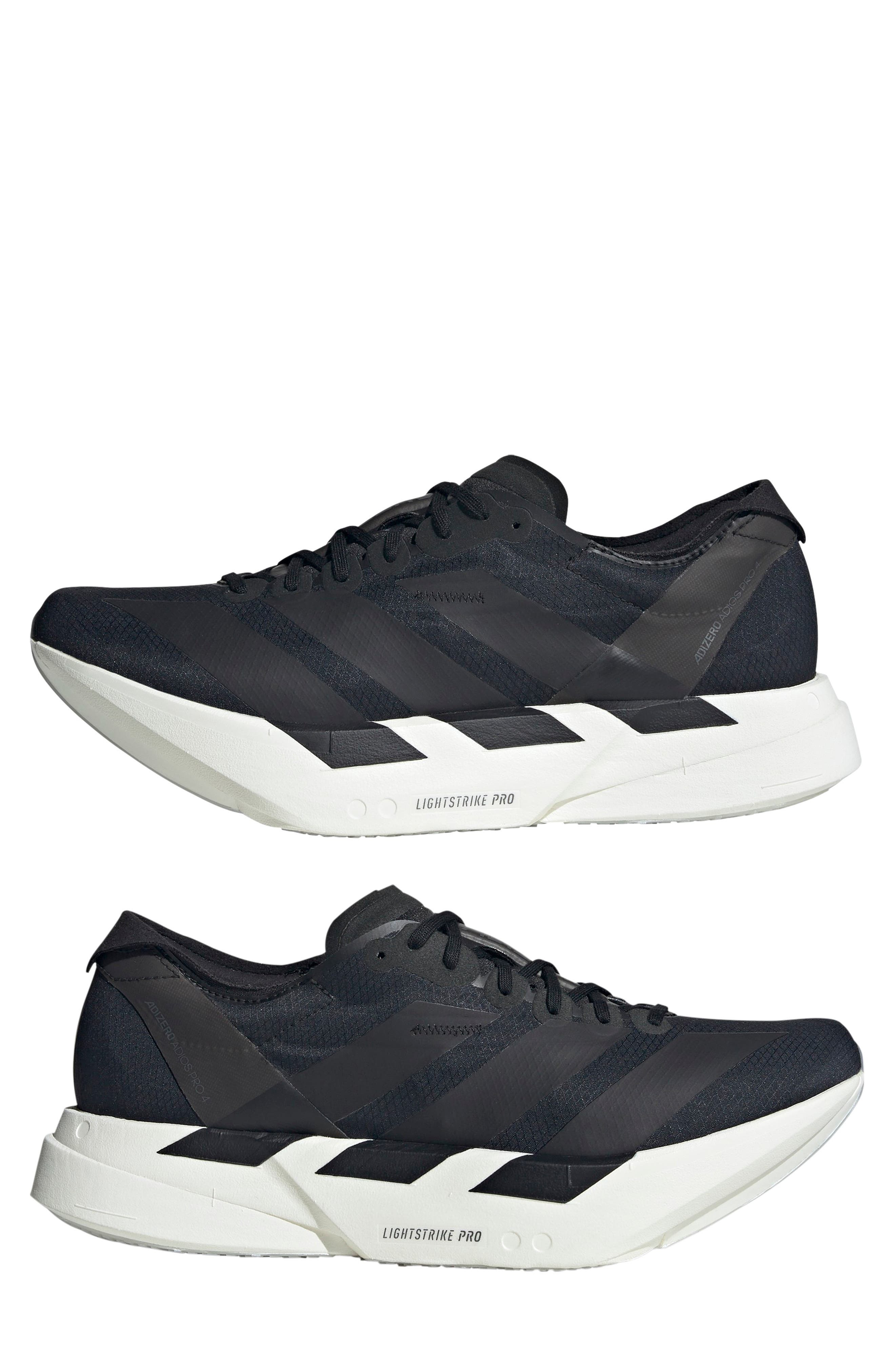 adidas Gender Inclusive Adios 9 Pro 4 Running Sneaker in Black/Black/Grey at Nordstrom - 9