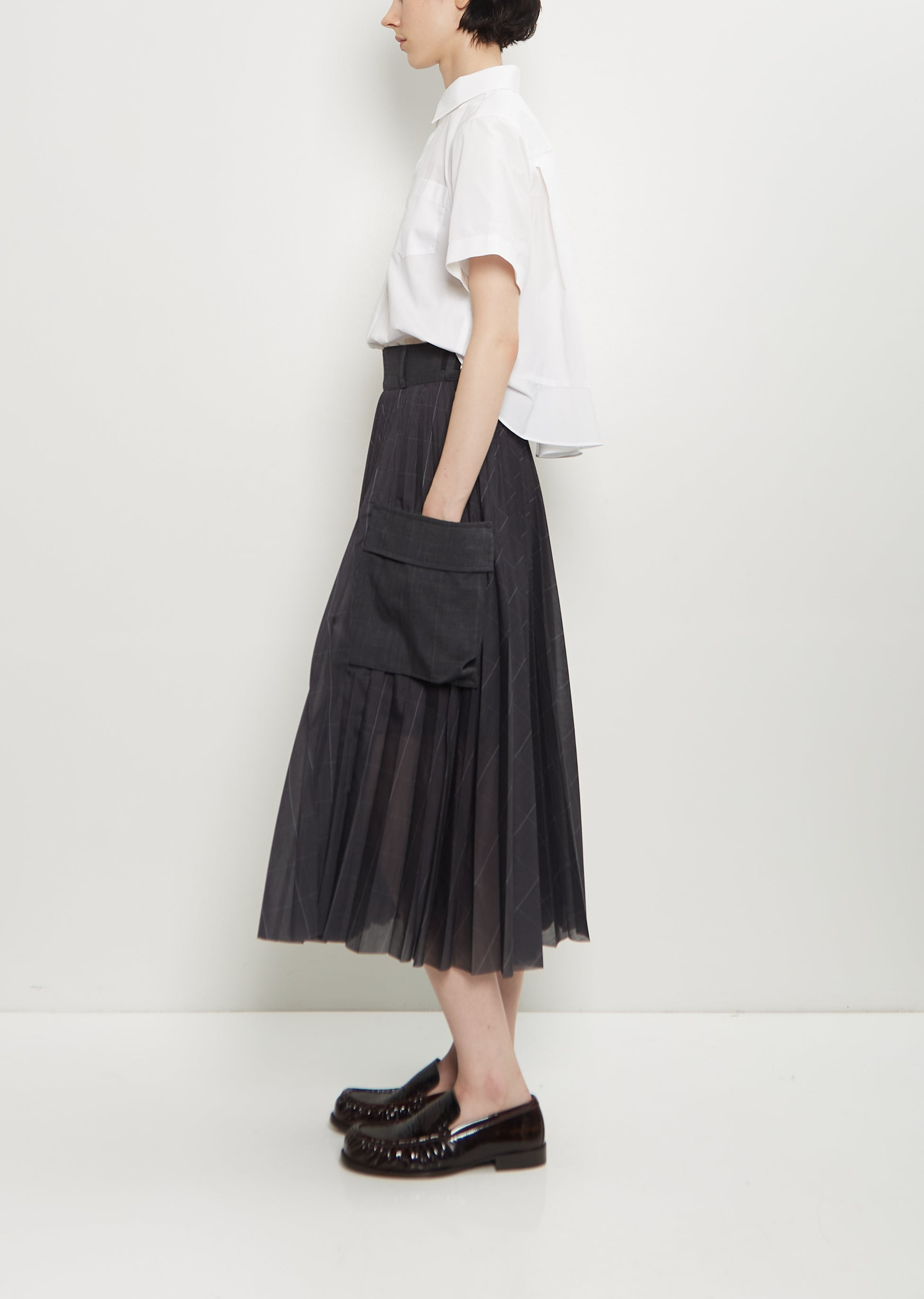 Voile Glen Check Skirt - 2