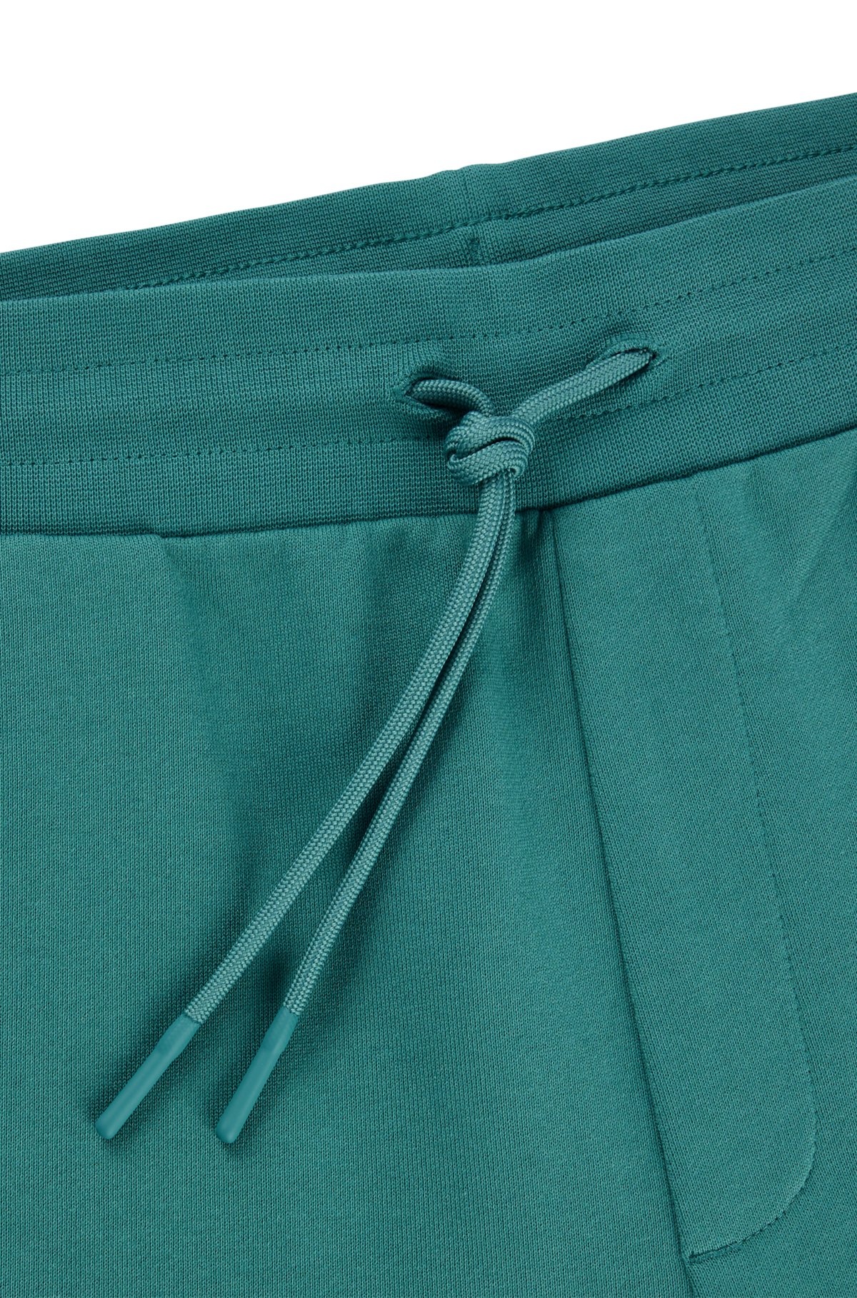 COTTON-TERRY TRACKSUIT BOTTOMS WITH HAPPY HUGO LOGO PATCH - 6