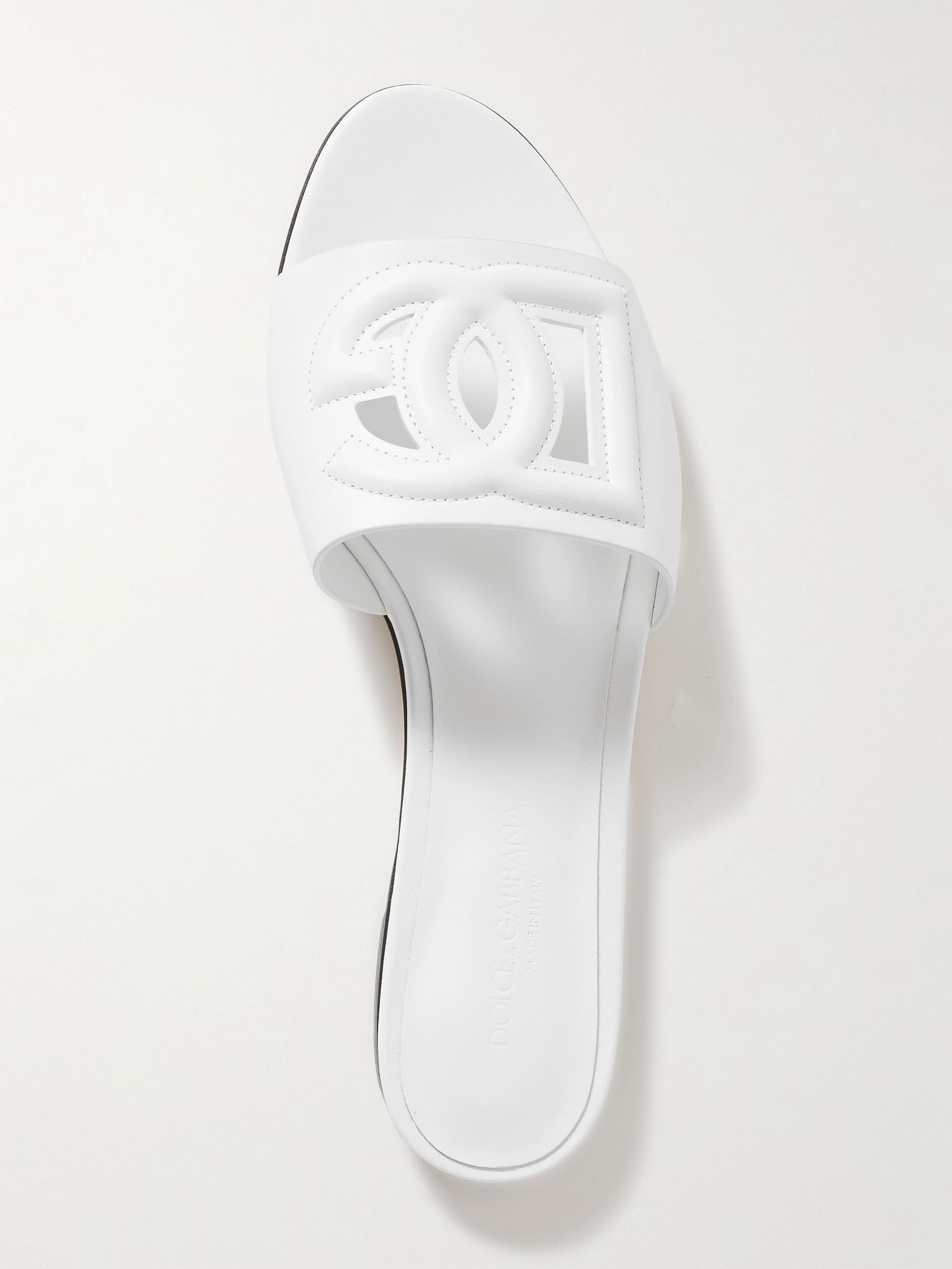 Bianca cutout leather slides White - 1