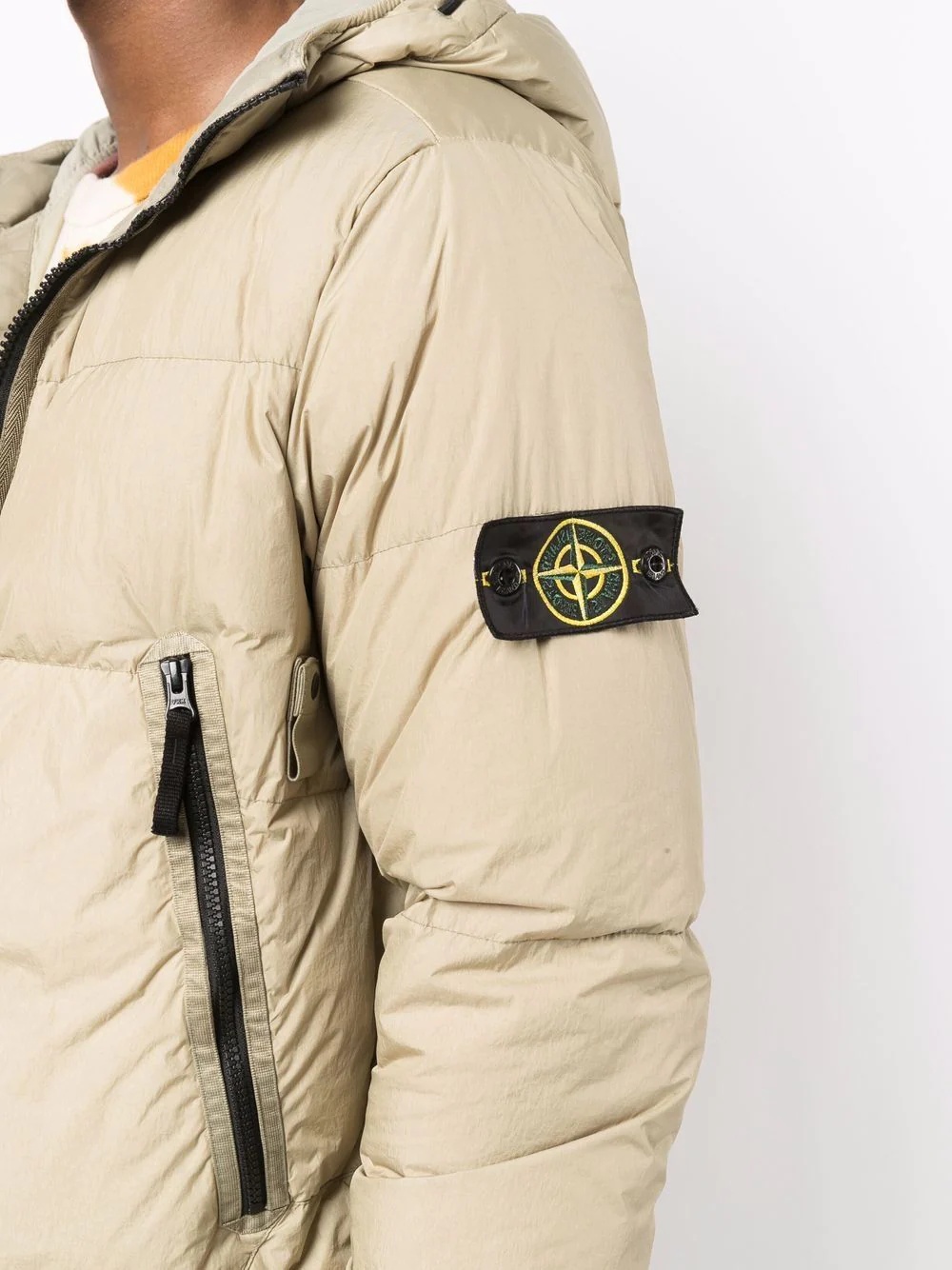 compass badge hooded jacket - 5