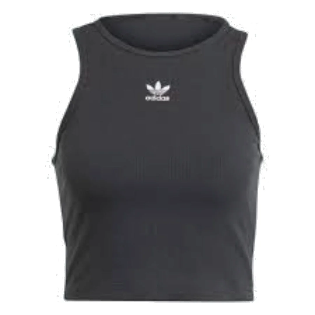 (WMNS) adidas Essentials Rib Tank Top Asia Sizing 'Black' IJ8251 - 1