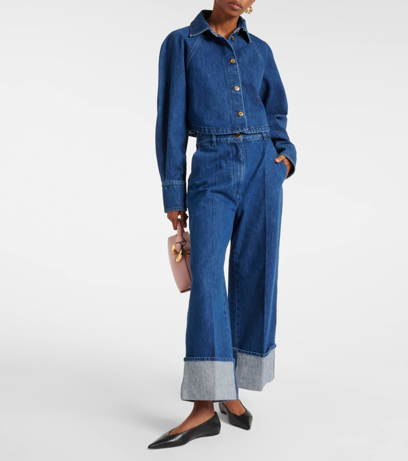PATOU Cropped denim shirt outlook