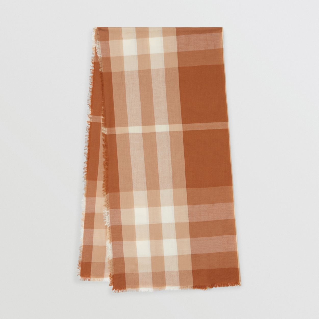 Lightweight Check Cashmere Scarf - 1