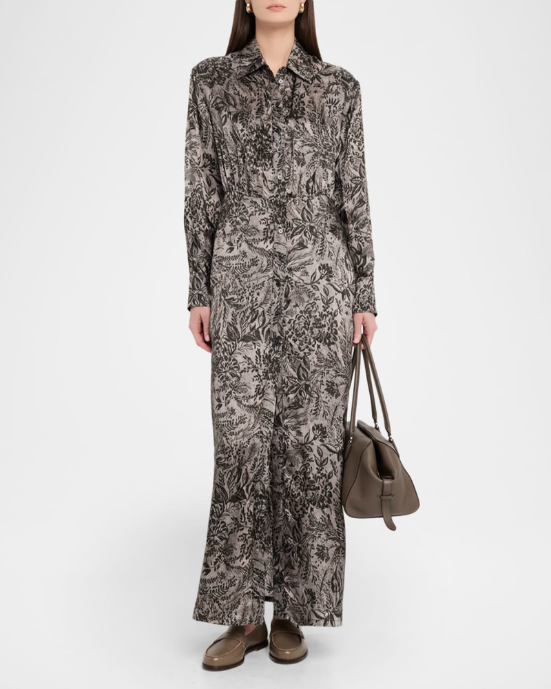 Golden Goose Golden Floral Viscose Twill Shirtdress outlook