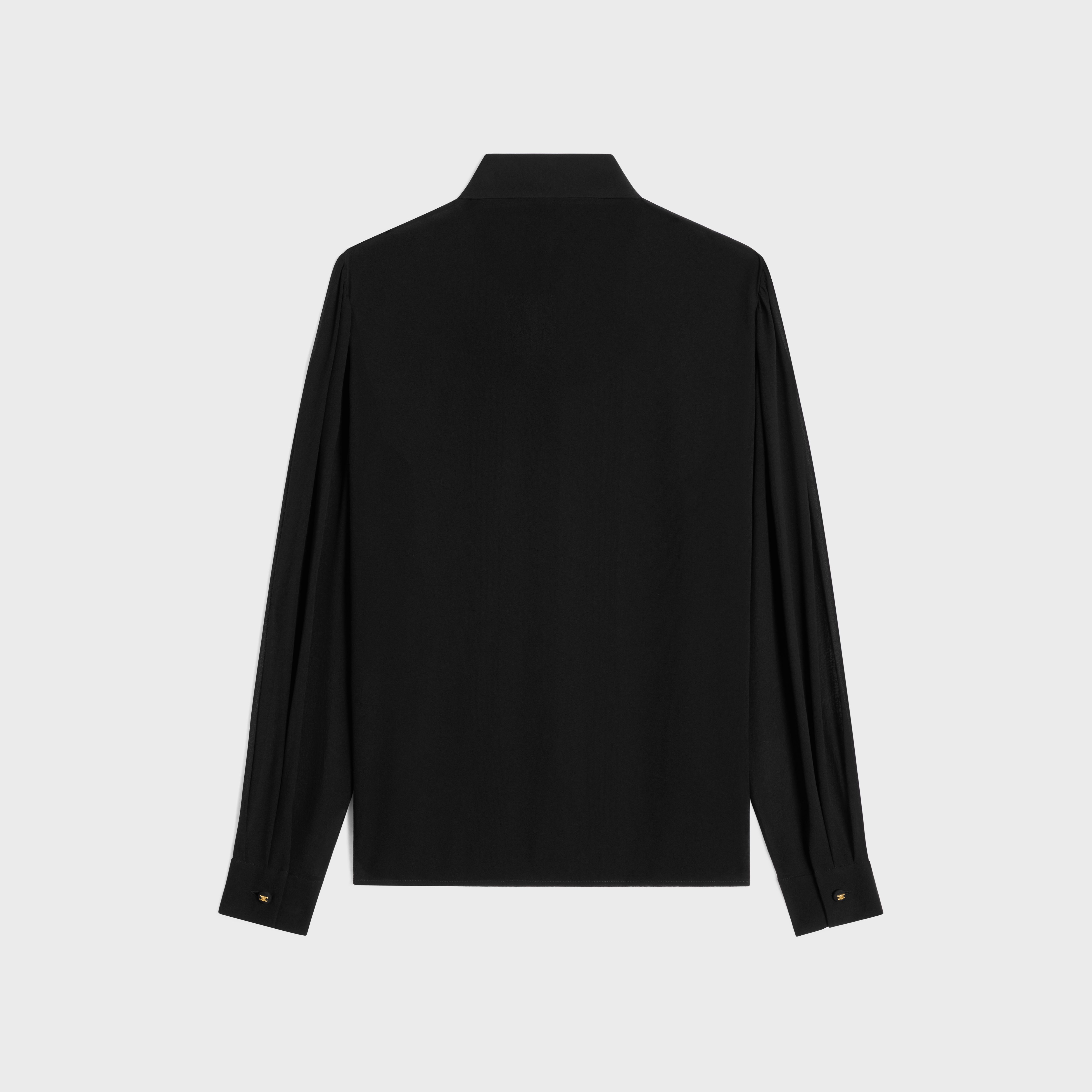 blouse with bow in silk georgette - 2
