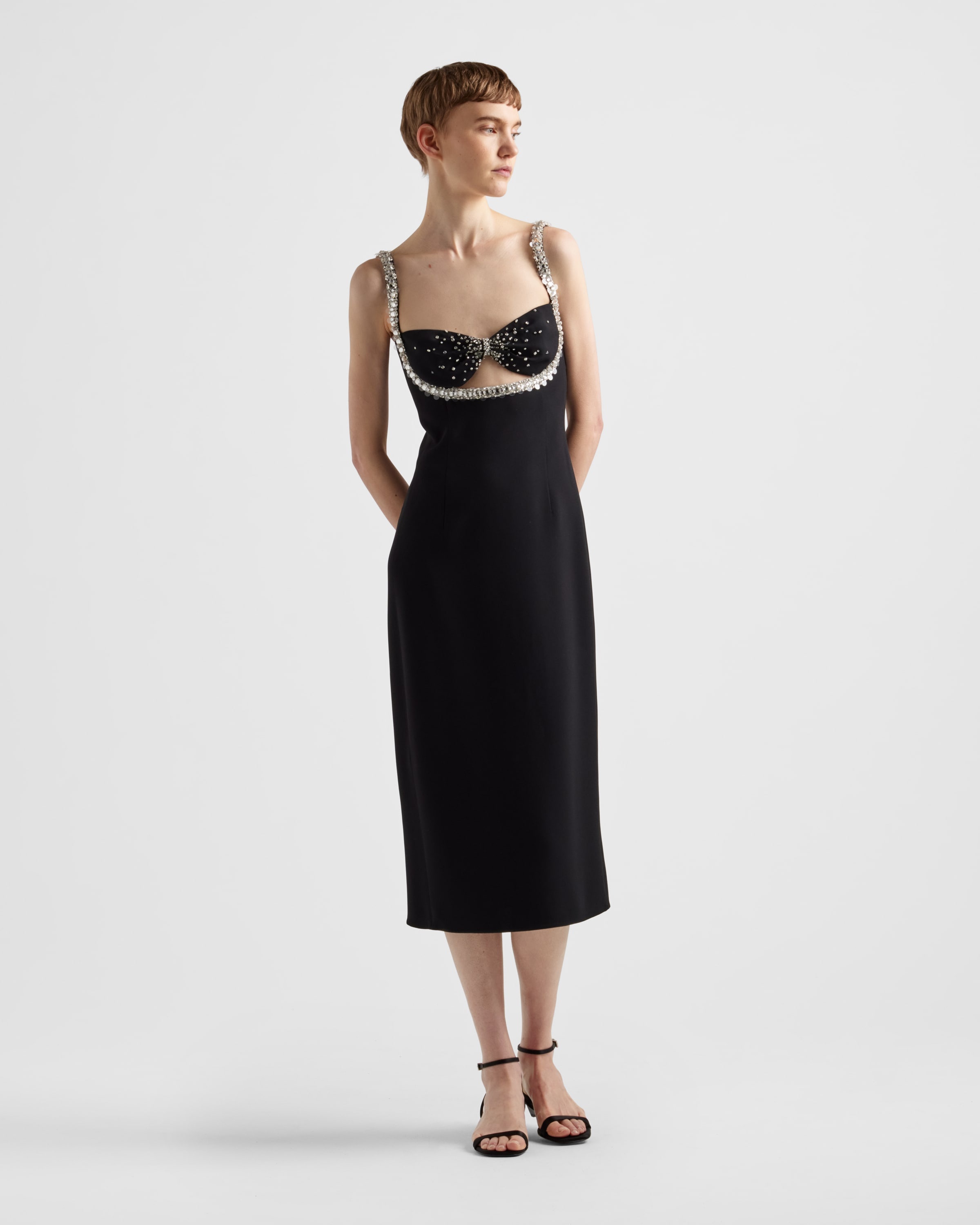 Embroidered sablé dress - 2