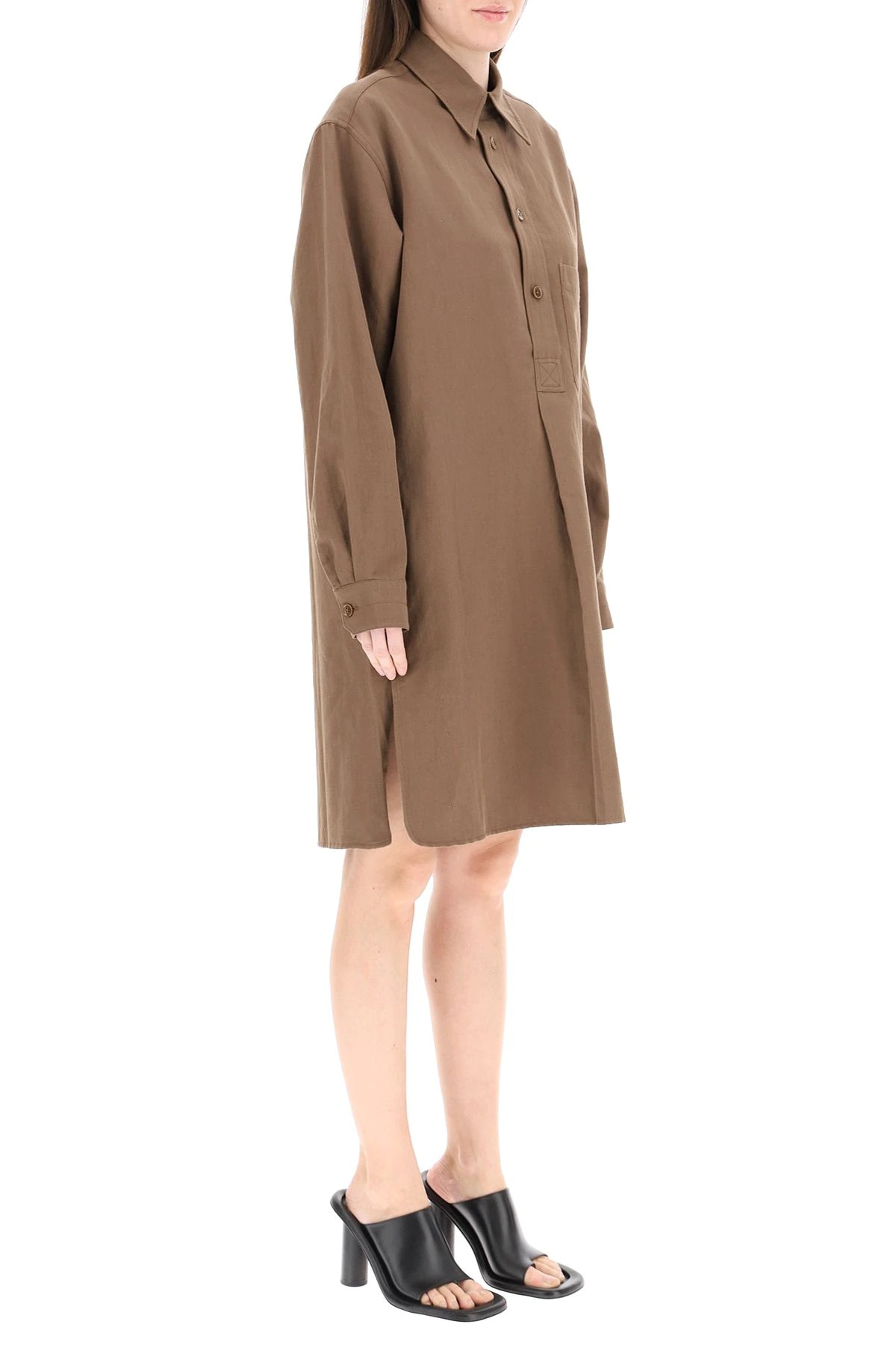 LIQUETTE SHIRT DRESS - 3