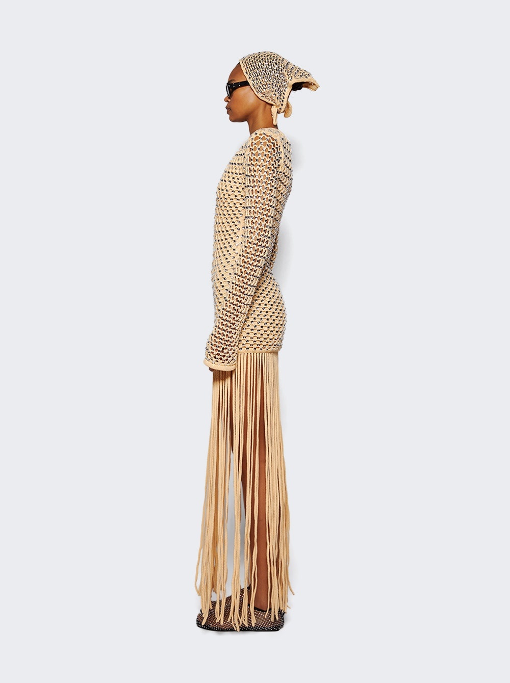 Long Sleeve Gala Gown Sand - 4