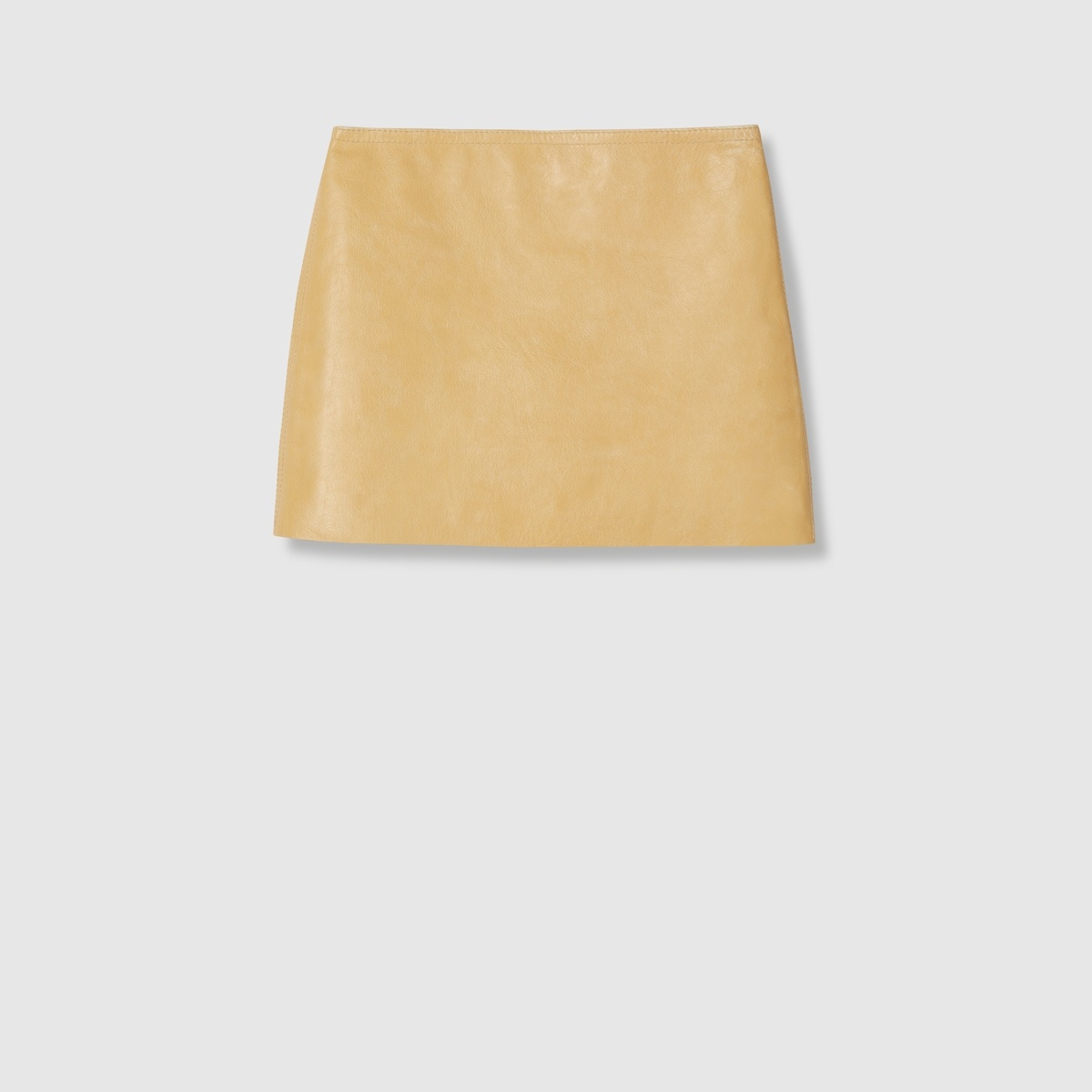 Treated leather mini skirt - 1