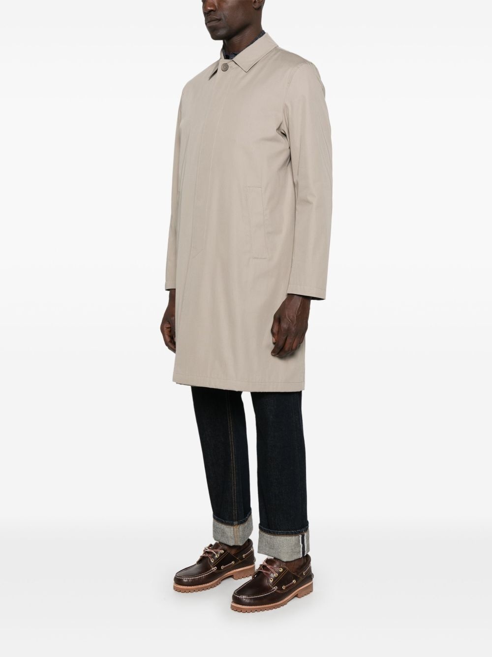 single-breasted raincoat - 3