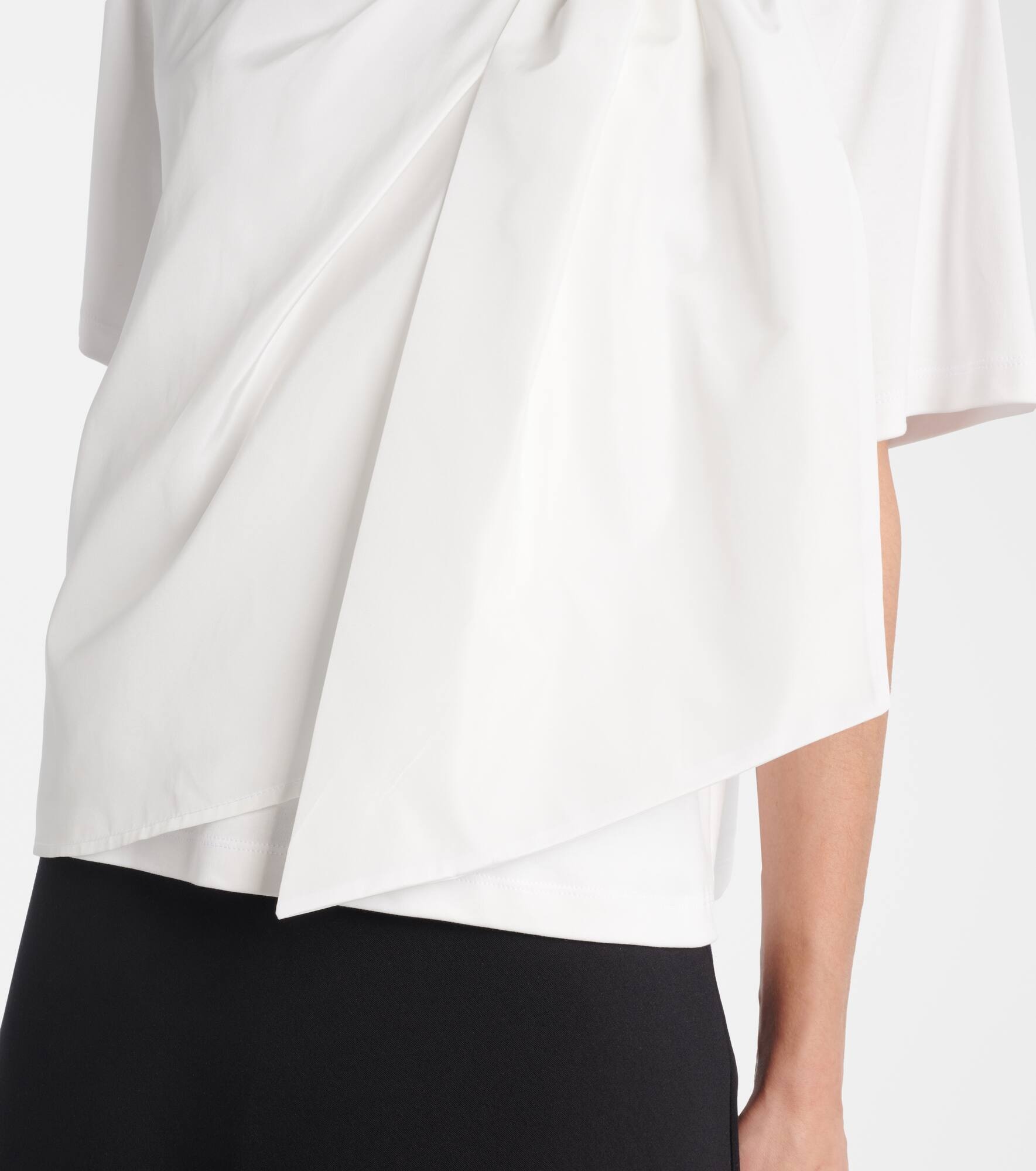 Colle bow-detail cotton jersey T-shirt - 5
