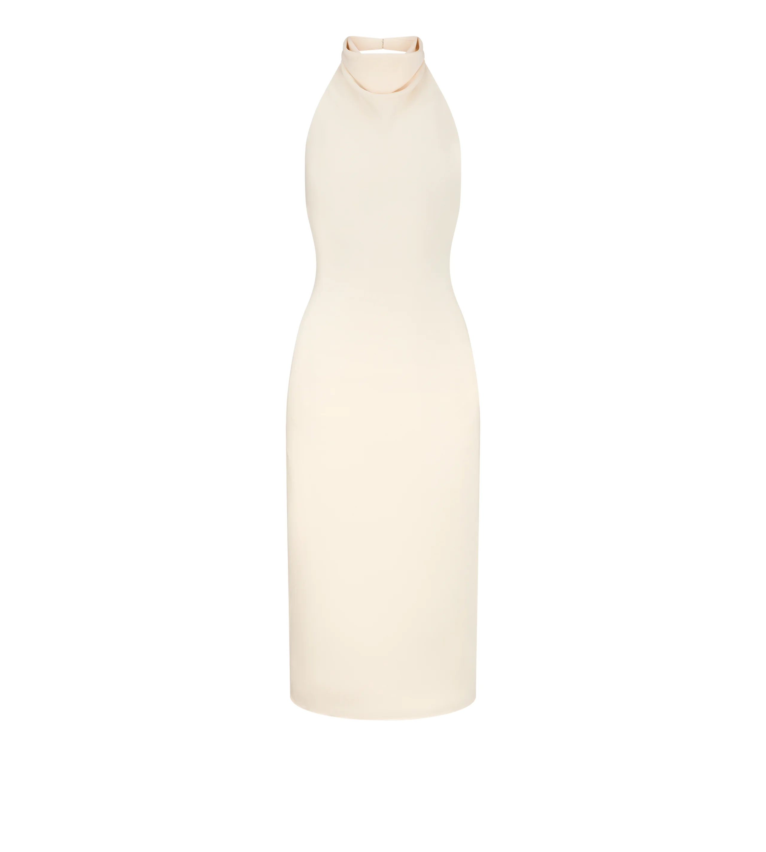 HALTERNECK SILK COCKTAIL DRESS WITH OPEN BACK - 1