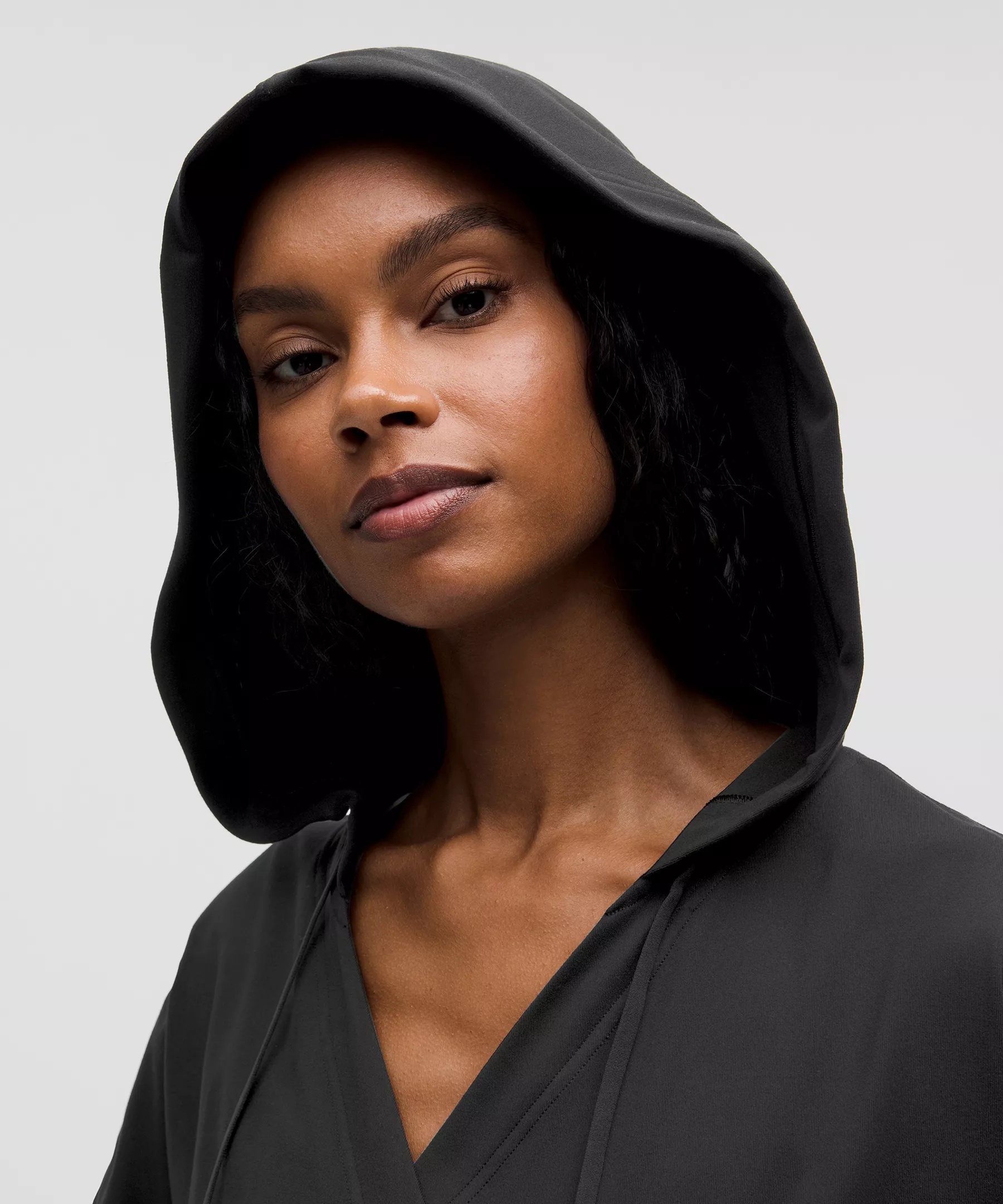 Soft Jersey Relaxed Wrap-Front Hoodie - 4
