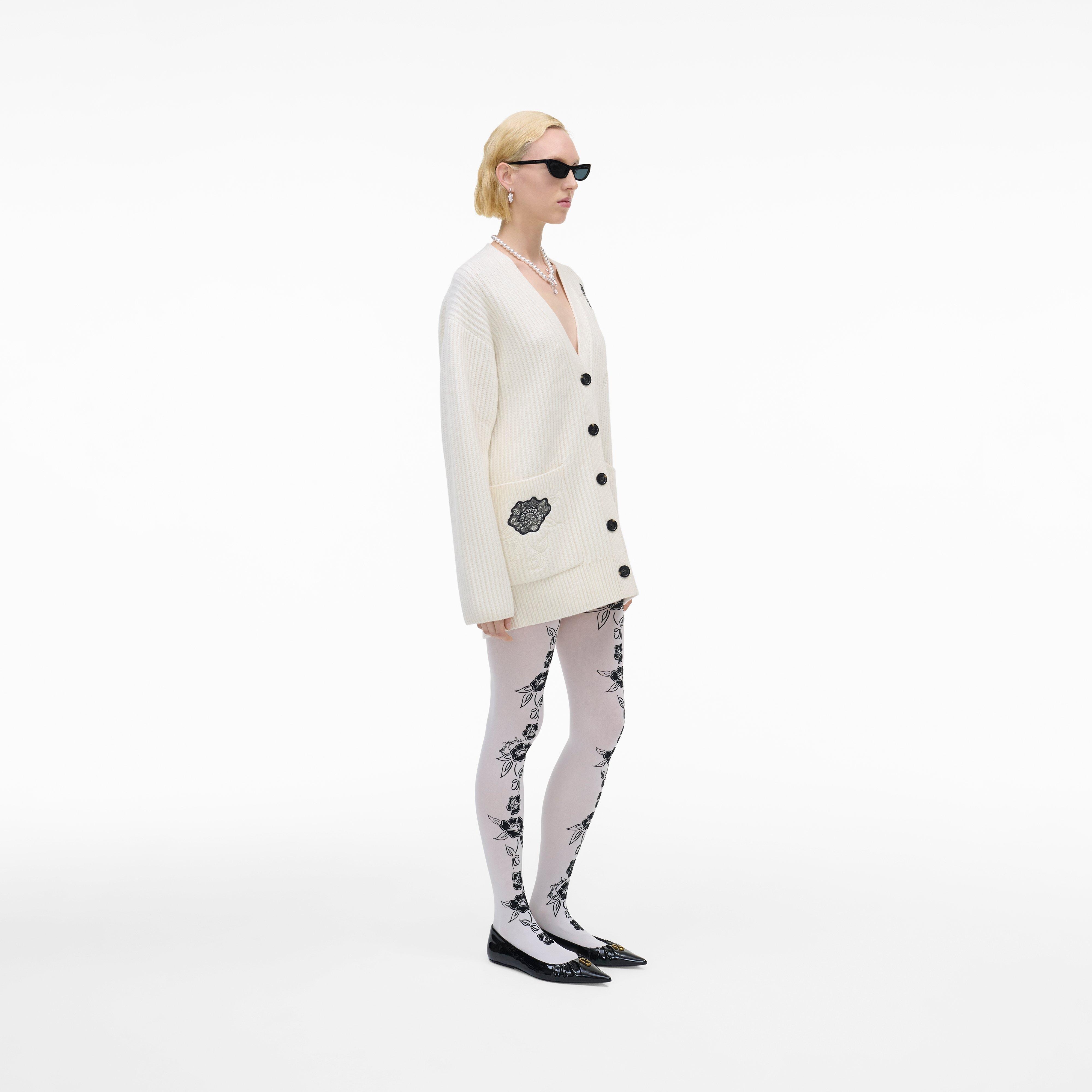 THE LACE APPLIQUE CARDIGAN - 3