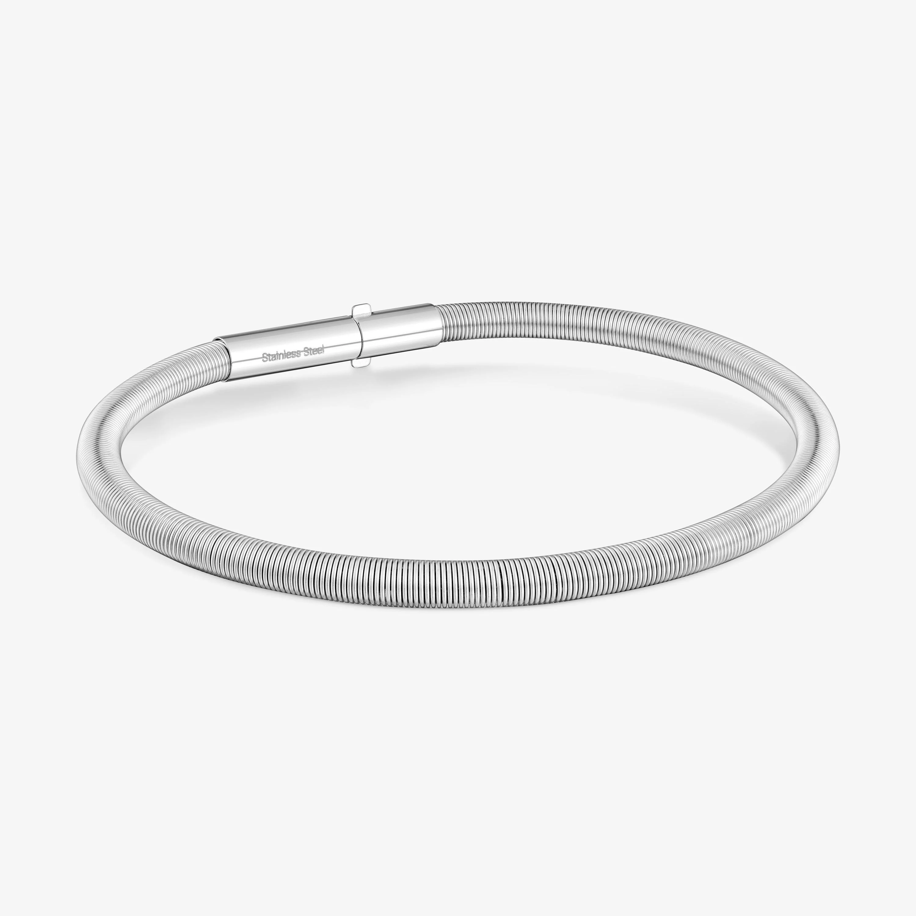 Mesh Tube steel Bracelet 19 cm - 1