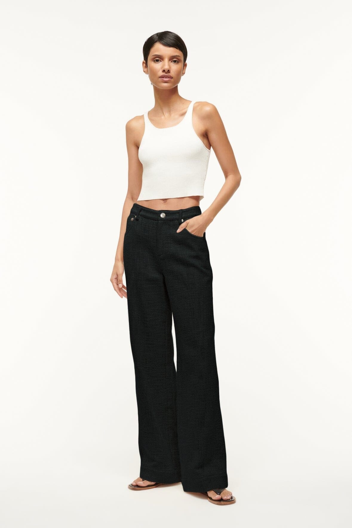 STAUD GRAYSON PANT IVORY - 3