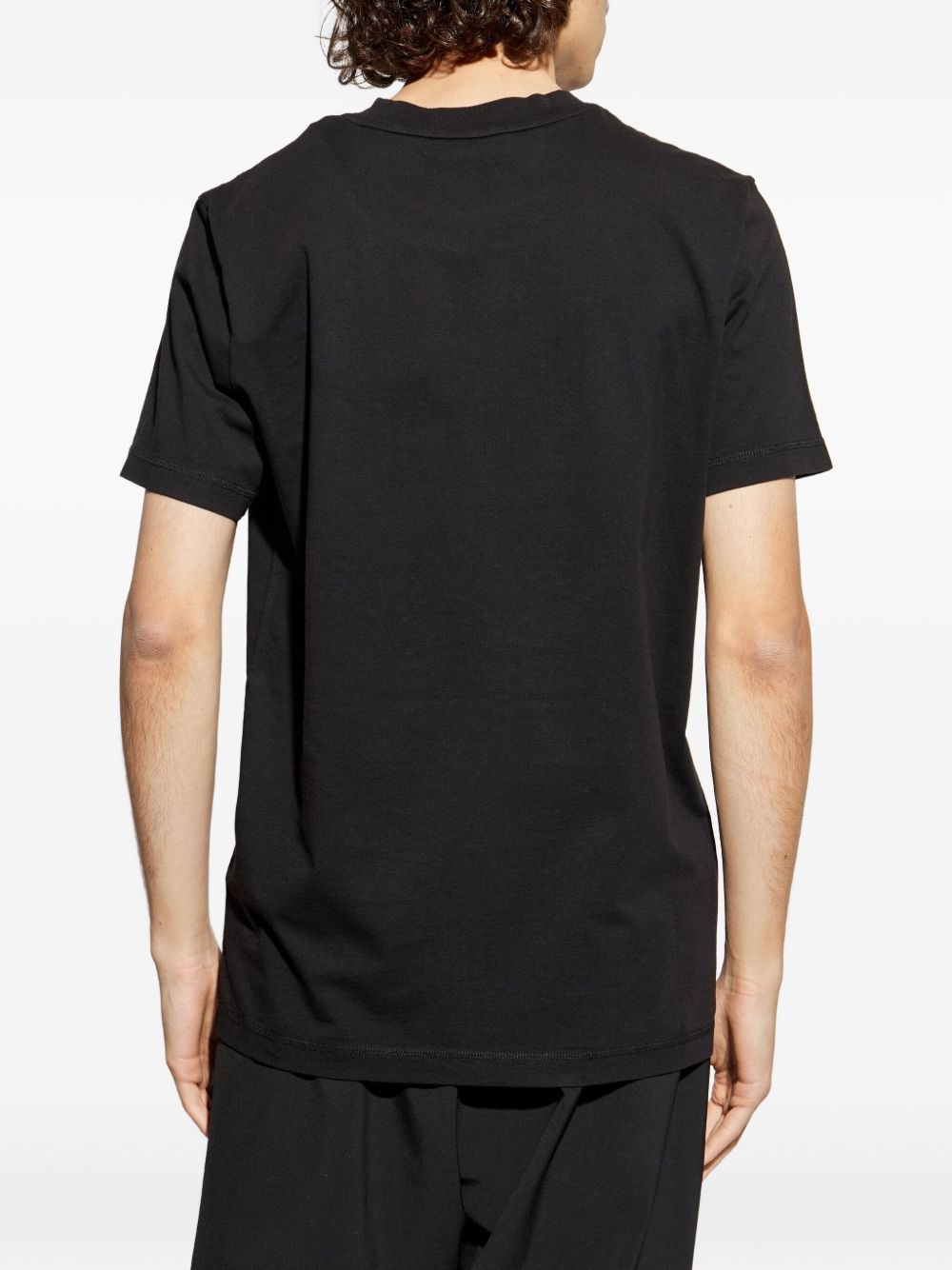 logo-patch cotton T-shirt - 4