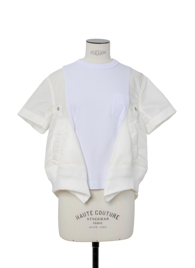 Nylon Twill x Cotton Jersey T-Shirt 1