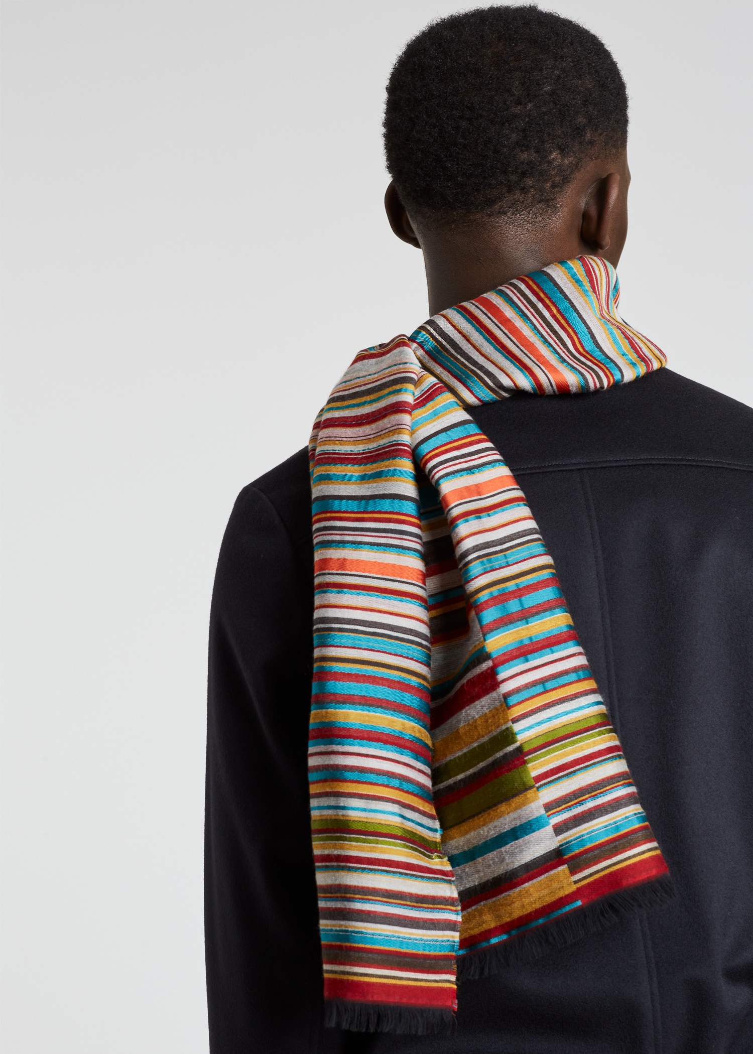 Multi 'Signature Stripe' Jacquard Scarf - 5