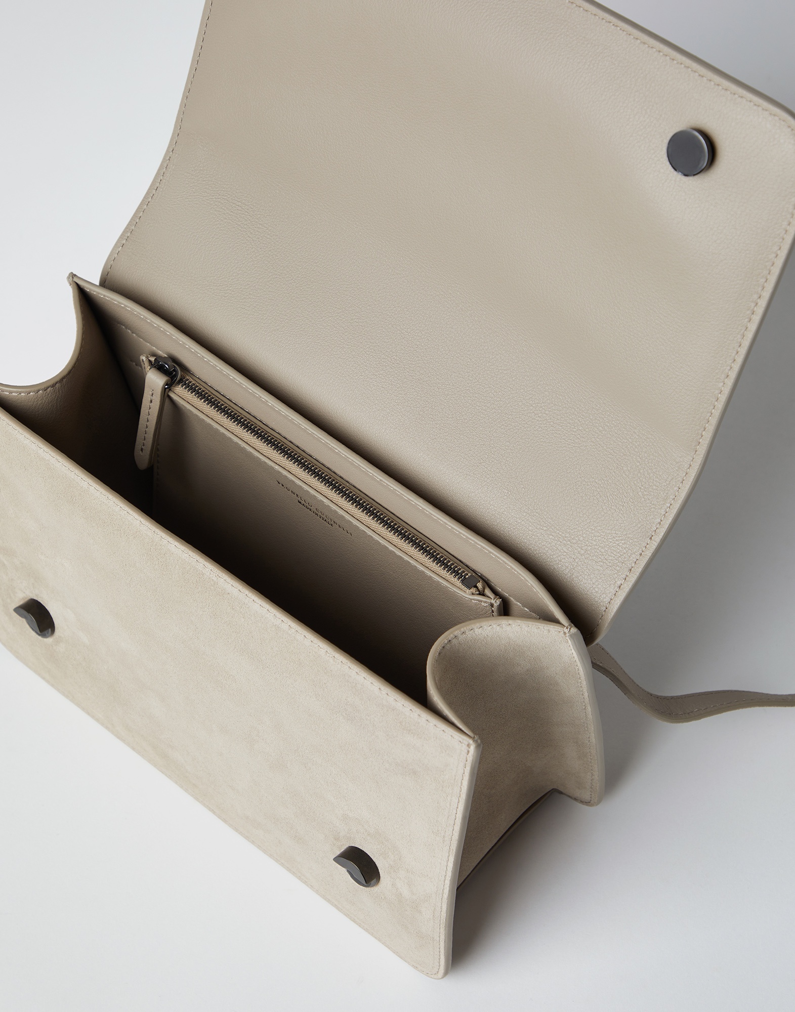 Suede soft bag with precious contour - 5