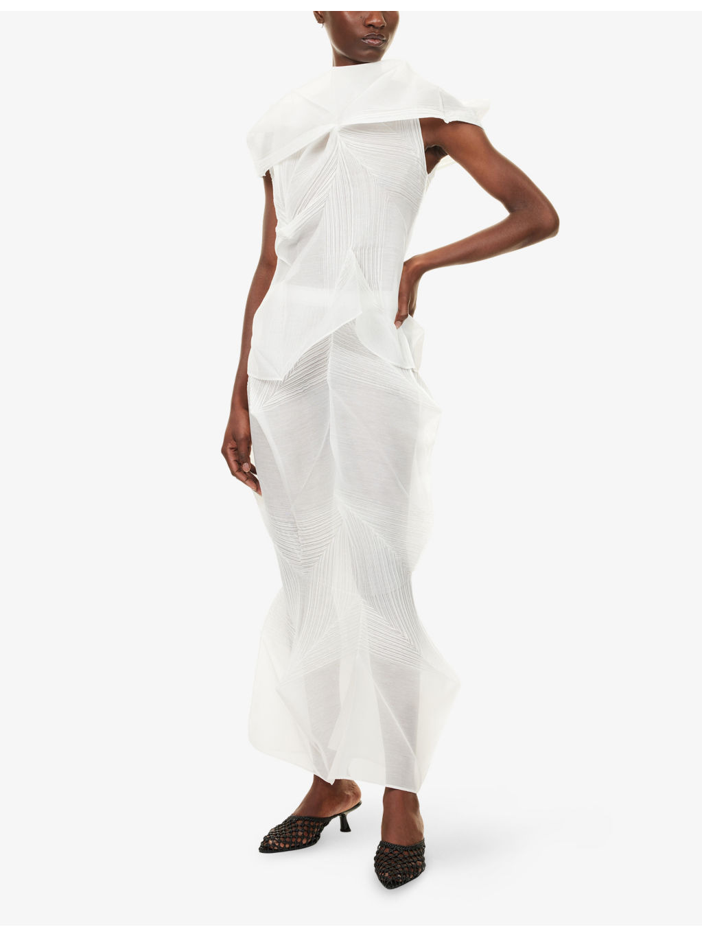 Shade And Shaded Asymmetric Knitted Top - 2