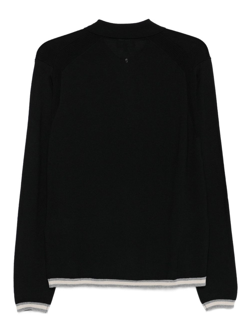 EMPORIO ARMANI half-zip wool polo shirt outlook