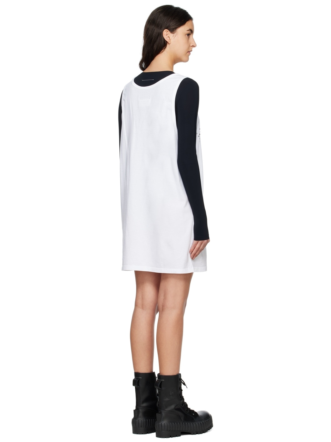 White Studded Minidress - 3