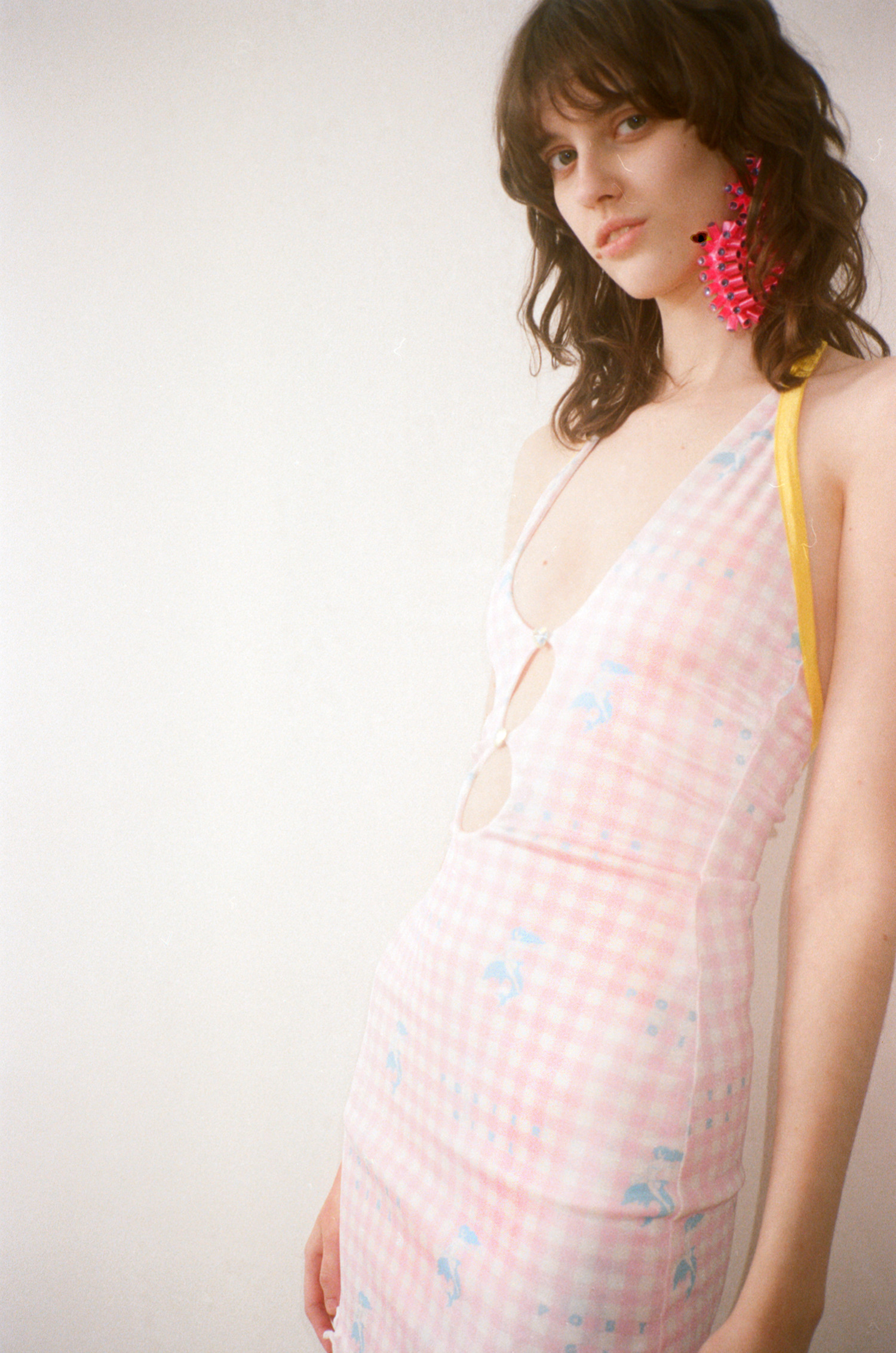GRETCHEN MINI DRESS PINK GINGHAM - 5