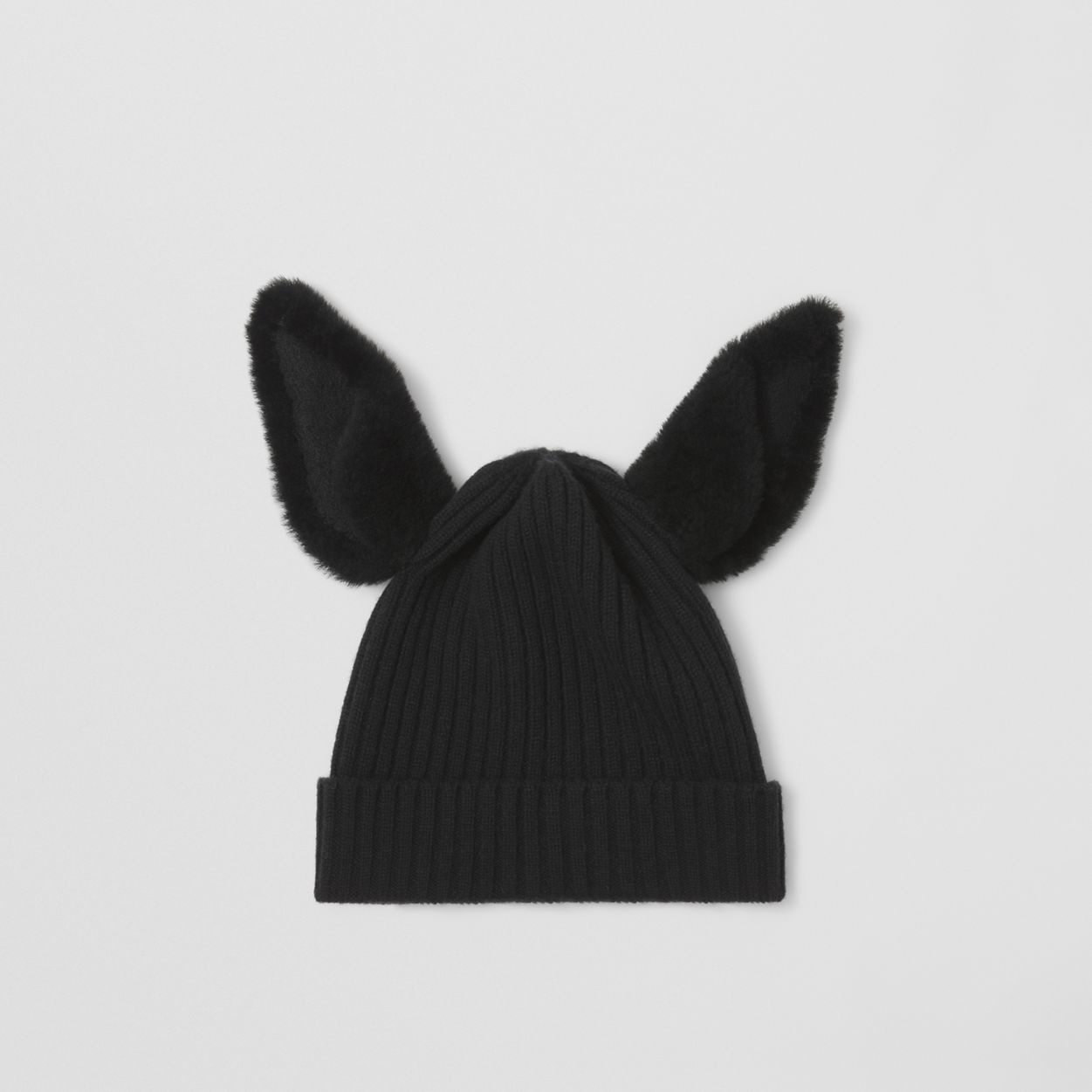 Shearling Deer Detail Wool Blend Beanie - 1