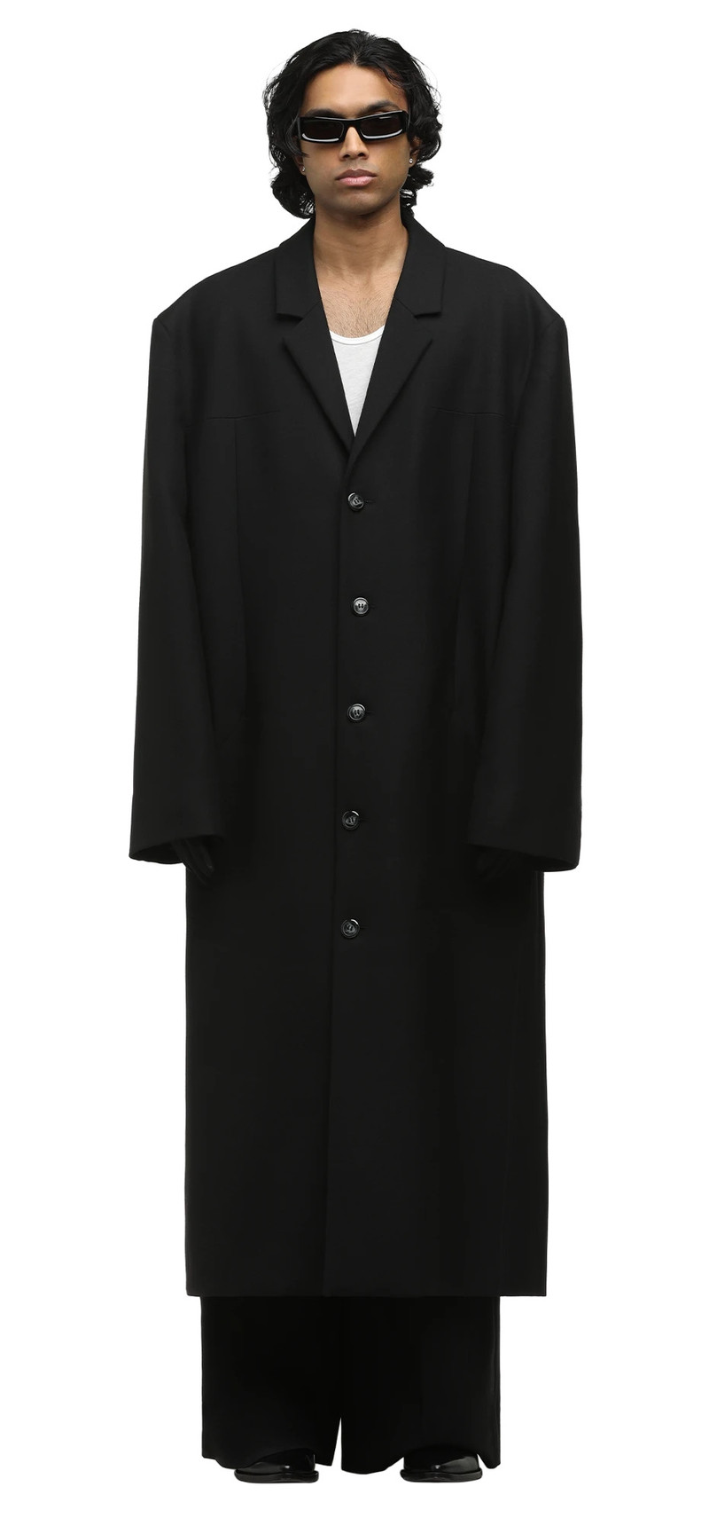 entire studios STRUCTURED COAT BLACK WOOL outlook