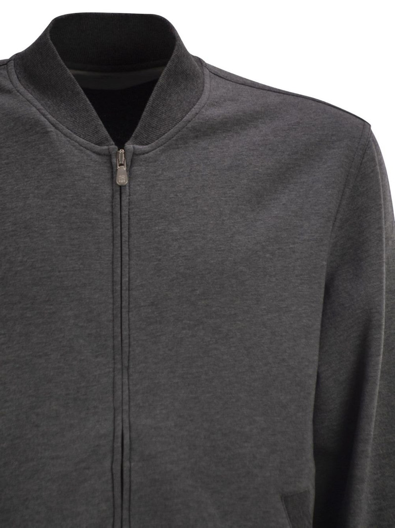zip ribbed-knit sweatshirt 4
