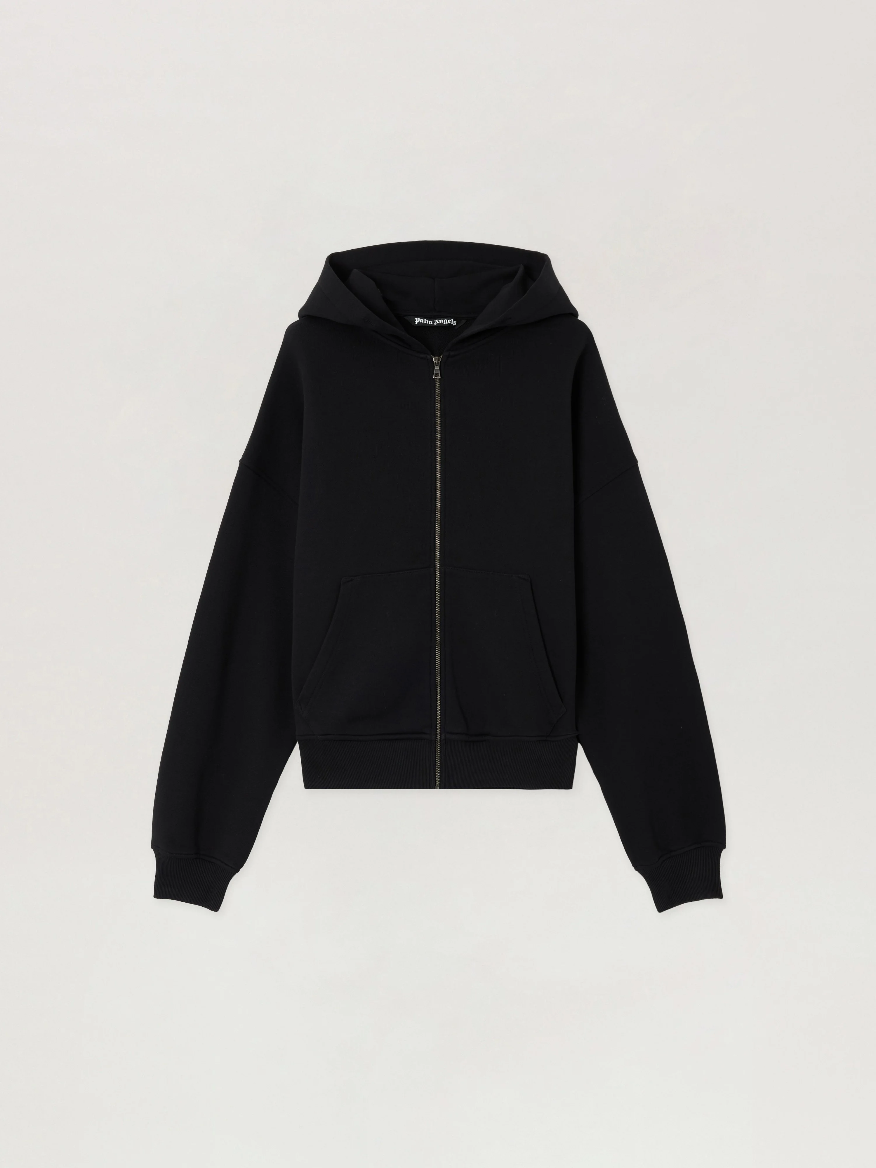 Back Curved Logo Zip Hoodie - 1