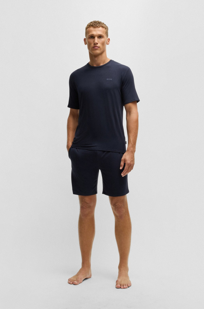 BOSS SHORT JERSEY PAJAMA SET WITH EMBROIDERED BRANDING outlook