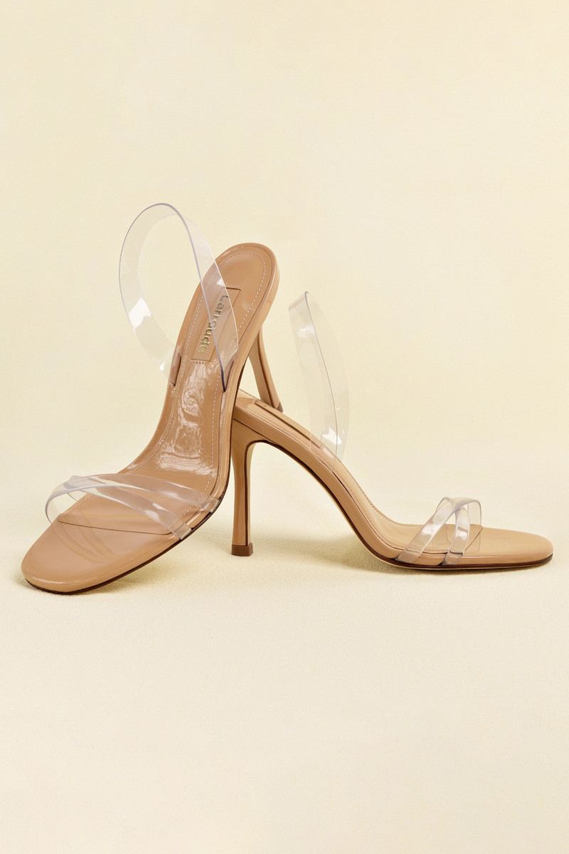 Annie Sandal In Tan Leather and Vinyl 6