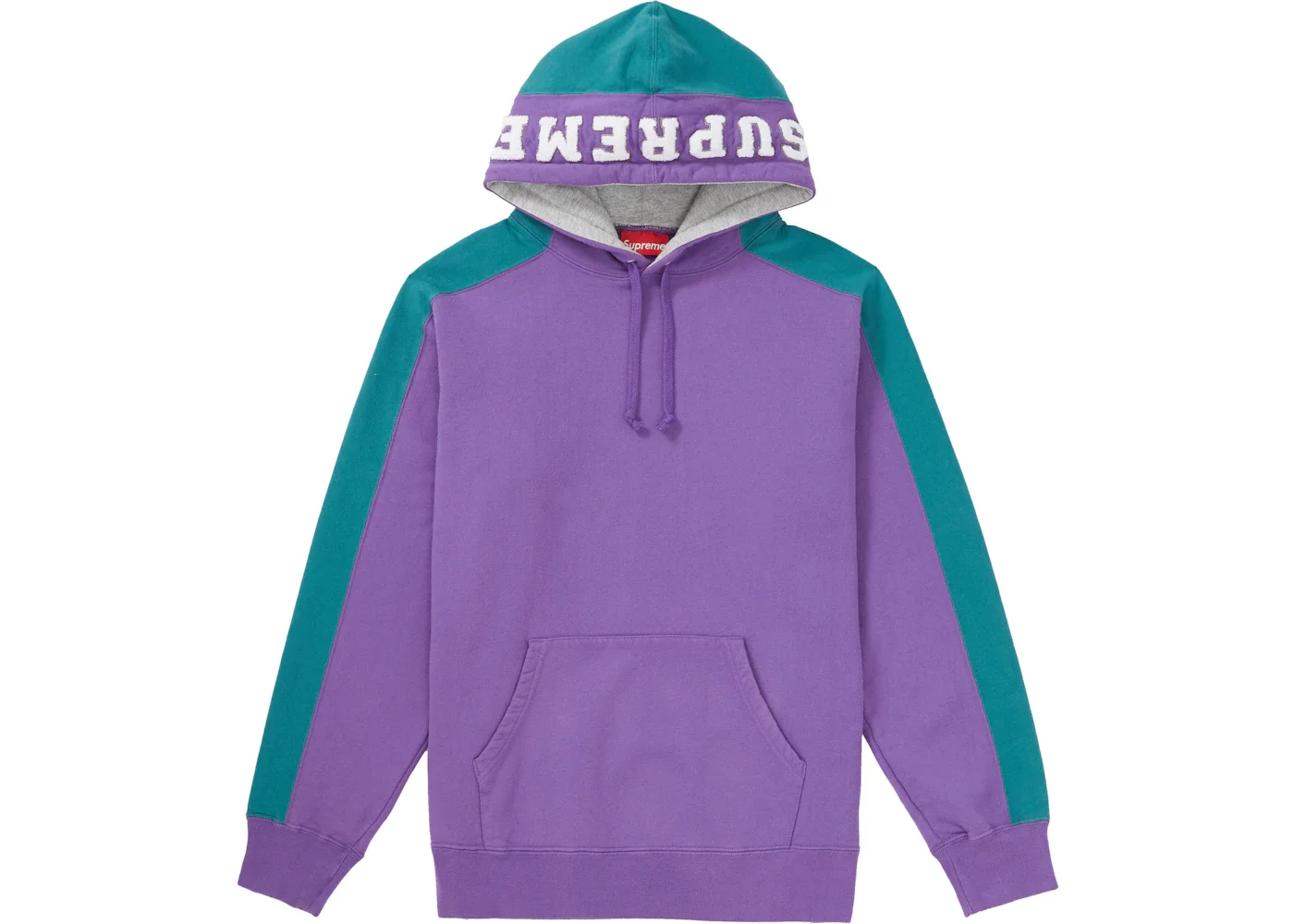 Supreme Paneled Hooded Sweatshirt Violet - 1
