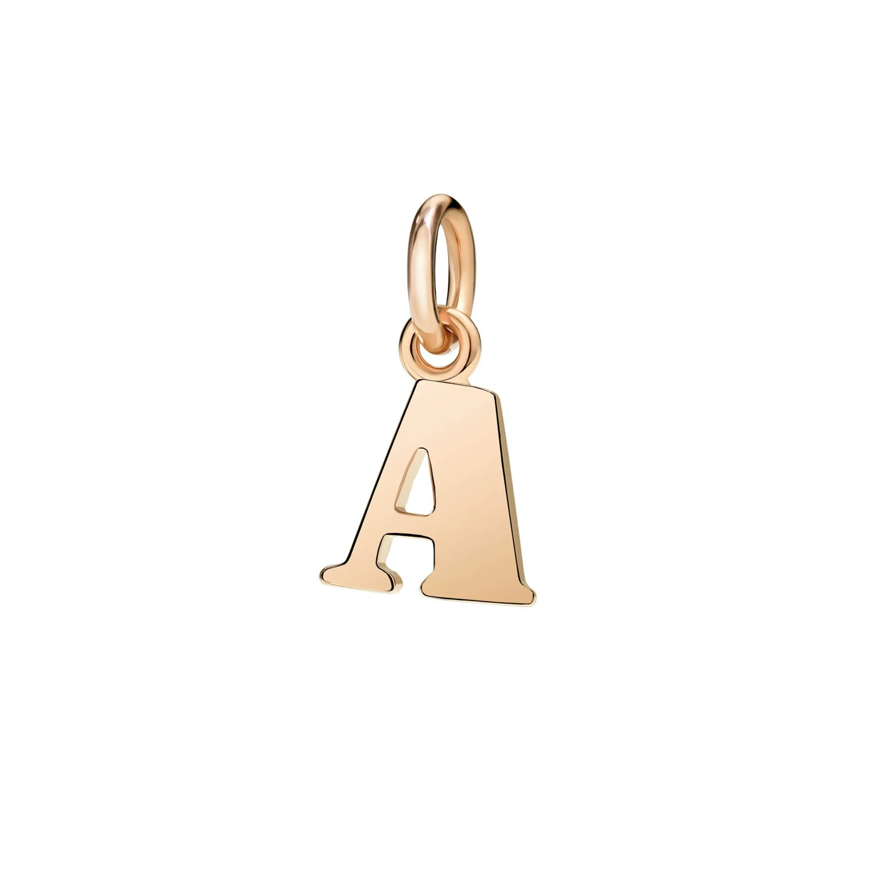ROSE GOLD LETTER A CHARM - 1