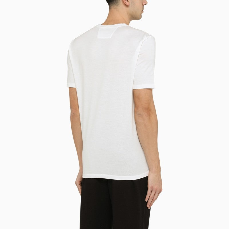 C.P. Company White T-Shirt With Logo Print On The Front Men - 3