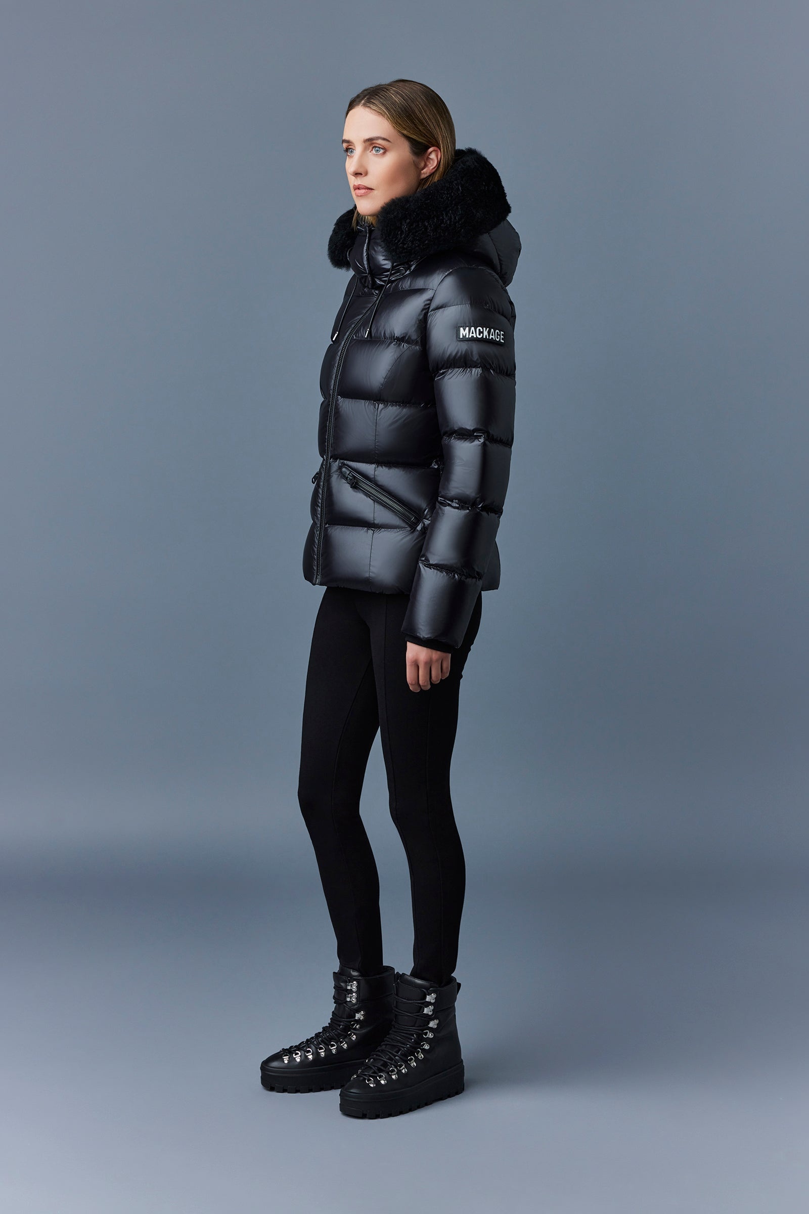 MADALYN-ZSH Channel quilted nano down jacket with removable hood and fur trim - 3