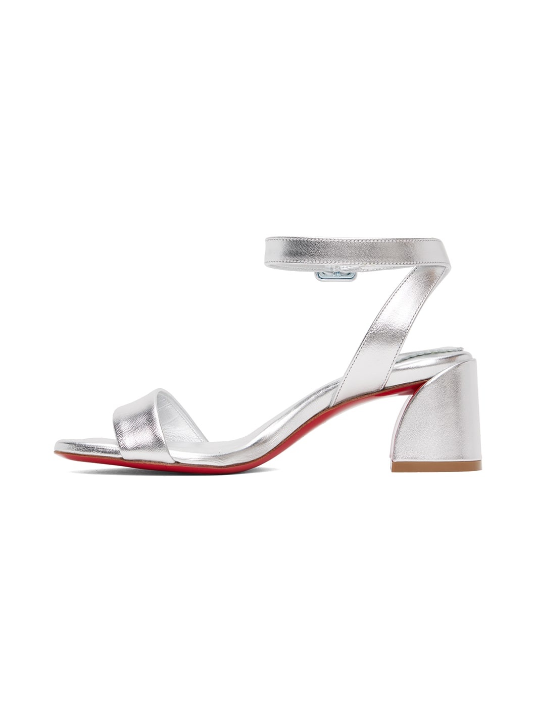 Christian Louboutin Silver Miss Sabina 55 Heeled Sandals | REVERSIBLE