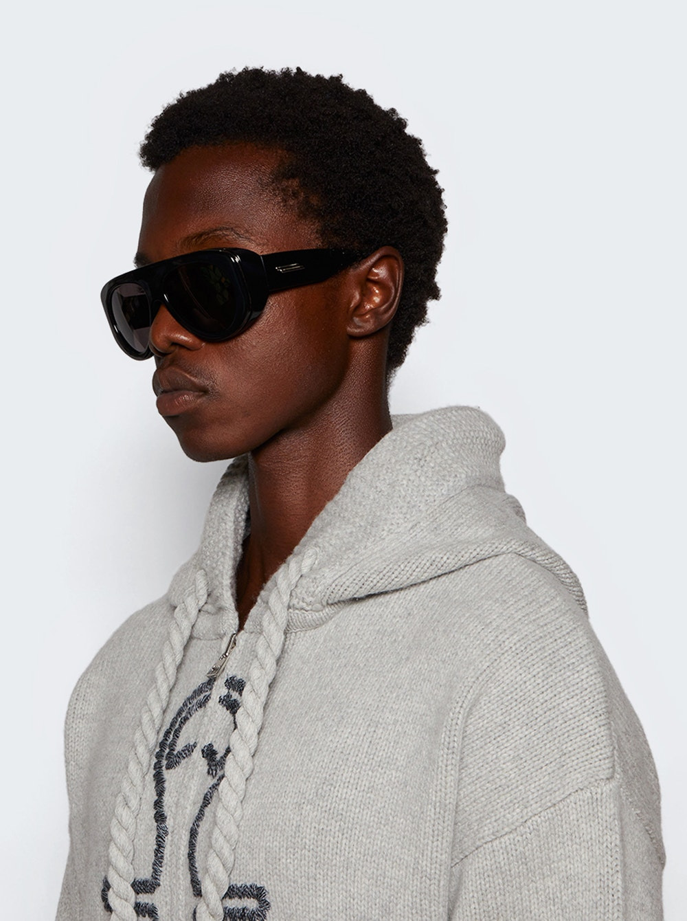 Flat Top Aviator Sunglasses Black - 3