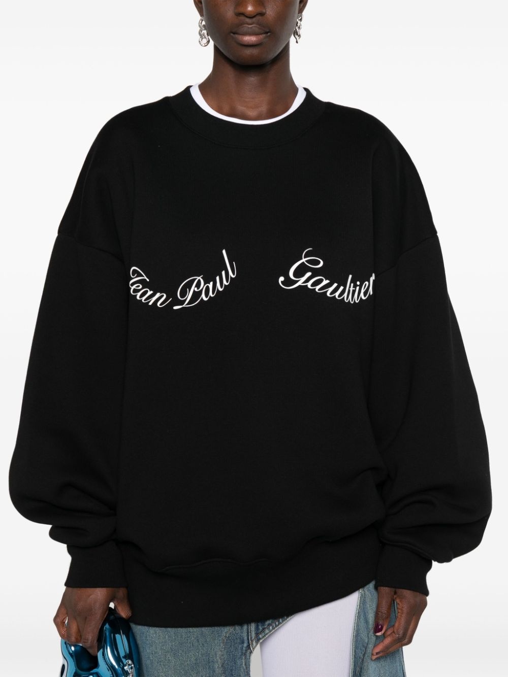 logo-print cotton sweatshirt - 5