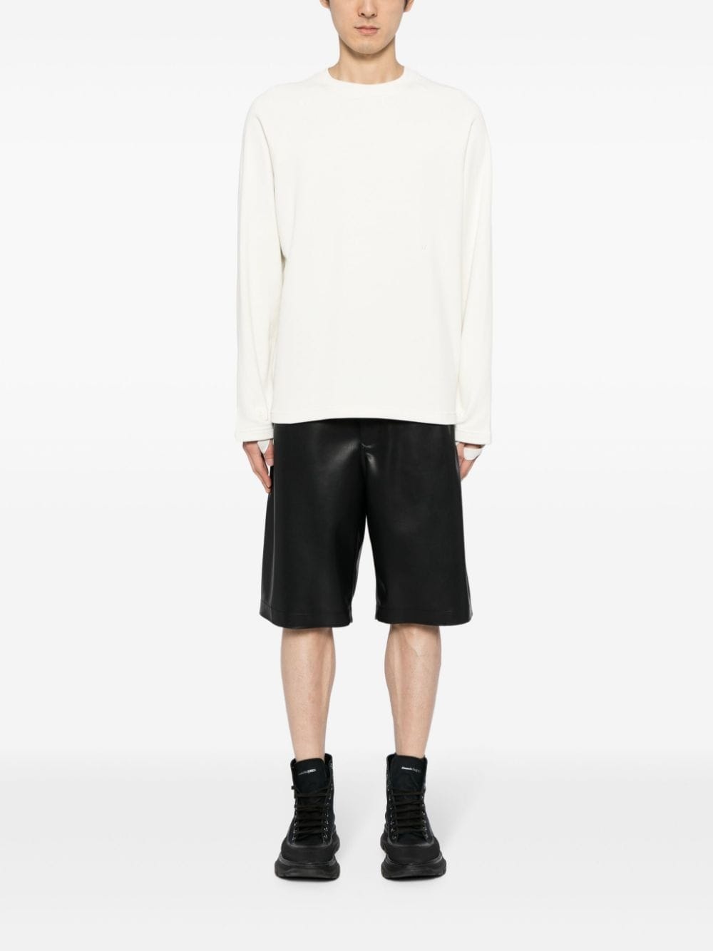 crew-neck cotton jumper - 3