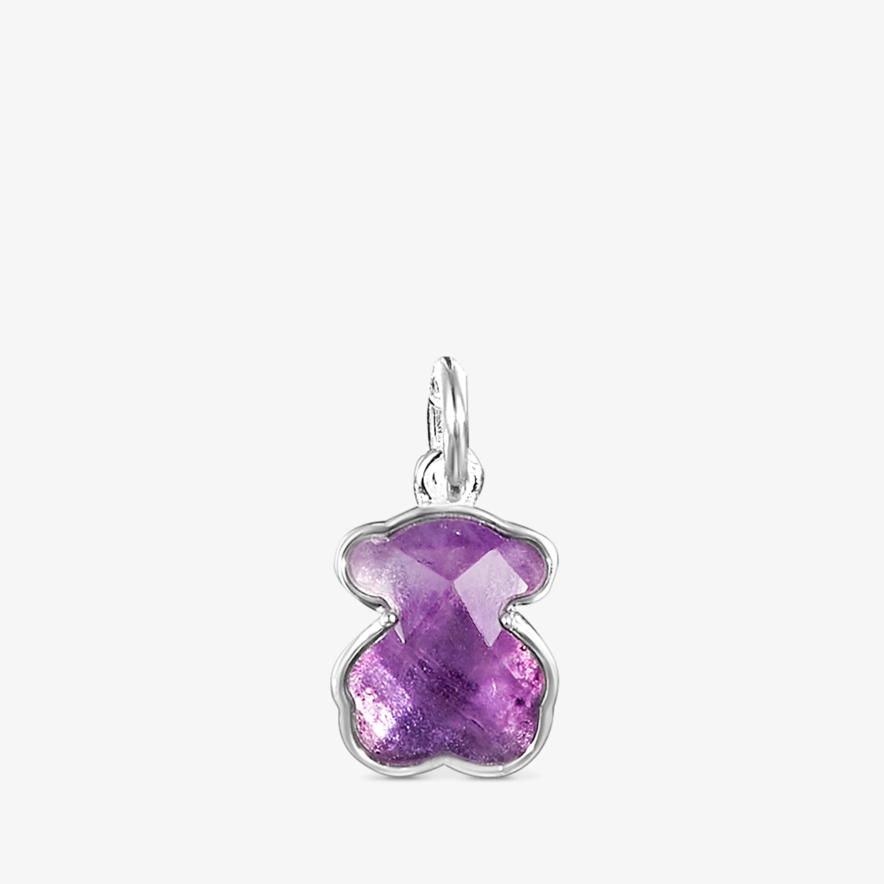 Silver and Amethyst Icon Color Necklace - 1