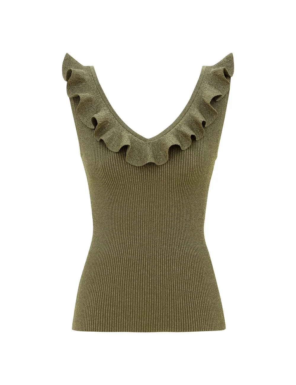 ECHO METALLIC FRILL TOP - 1