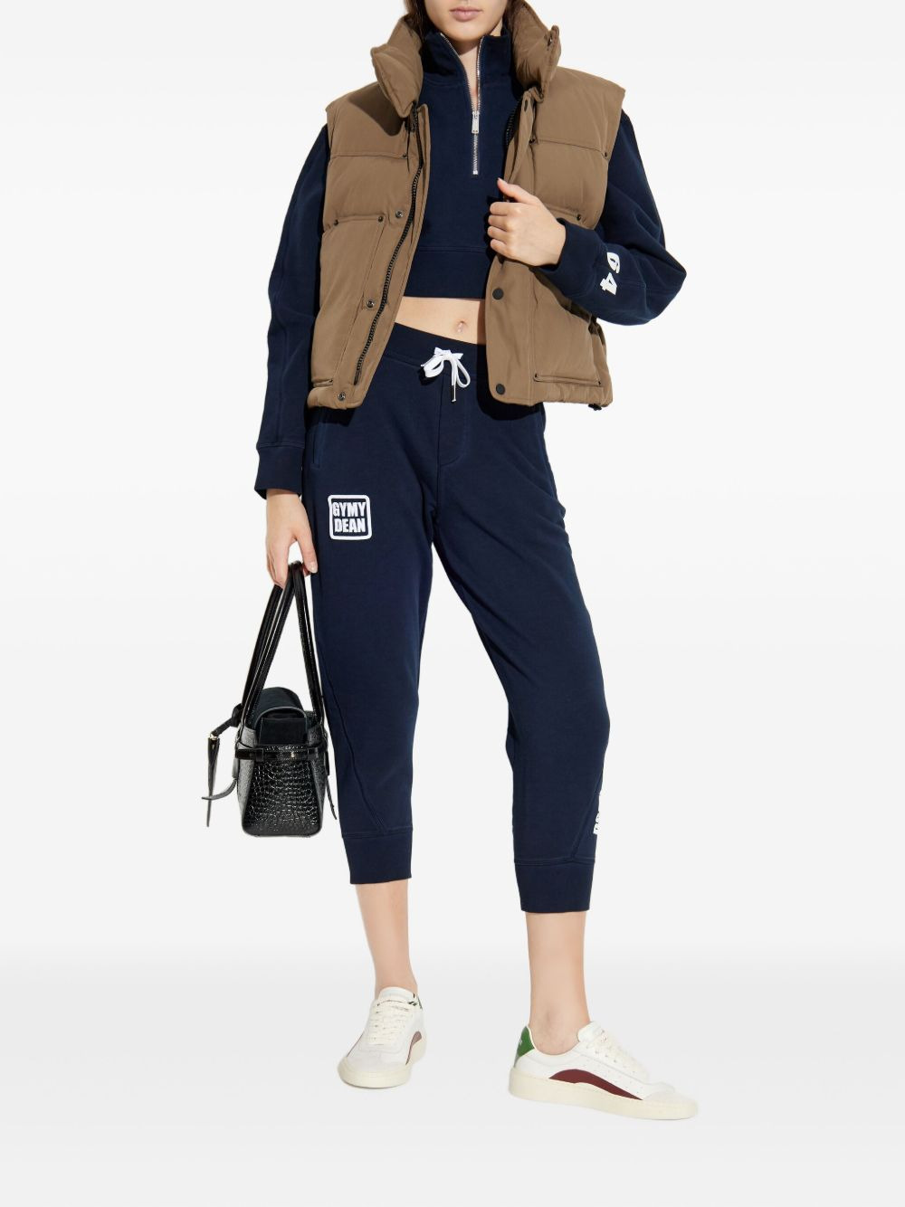 press-stud quilted gilet - 2